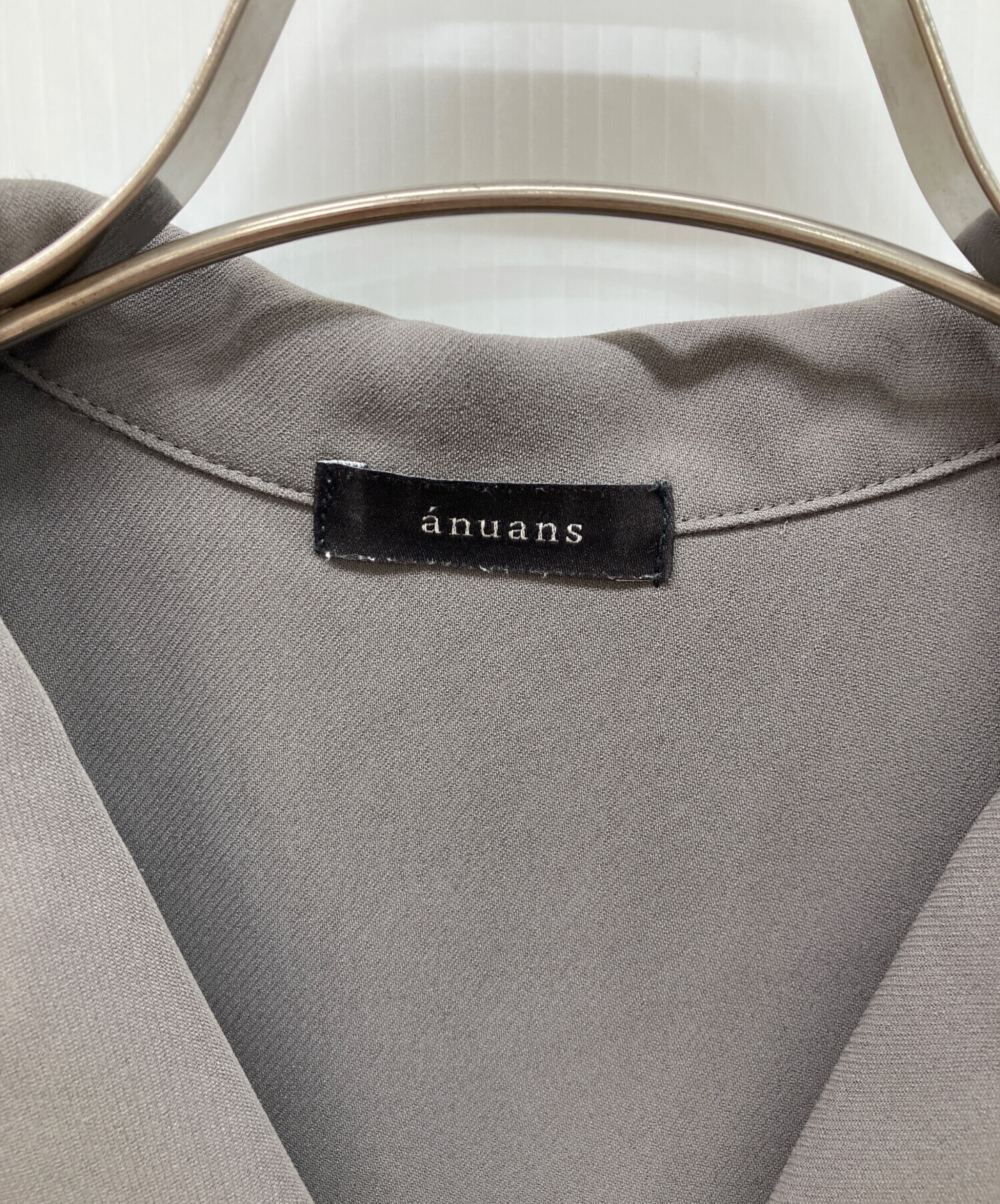中古・古着通販】anuans (アニュアンス) ダブルサテンオープンカラー 