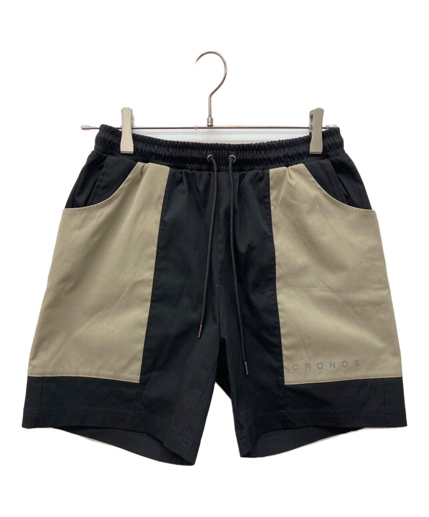 中古・古着通販】CRONOS (クロノス) ハーフパンツ ベージュ×ブラック