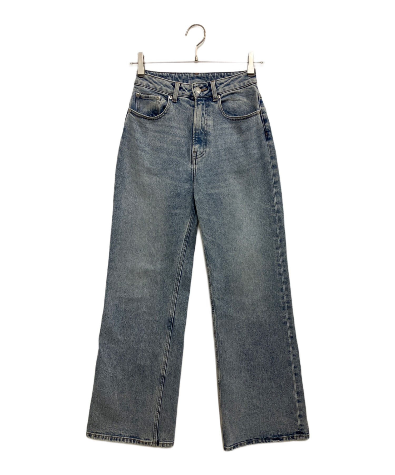 美品✨anuans アニュアンス Wide leg denim INDIGO S 中古・古着通販 