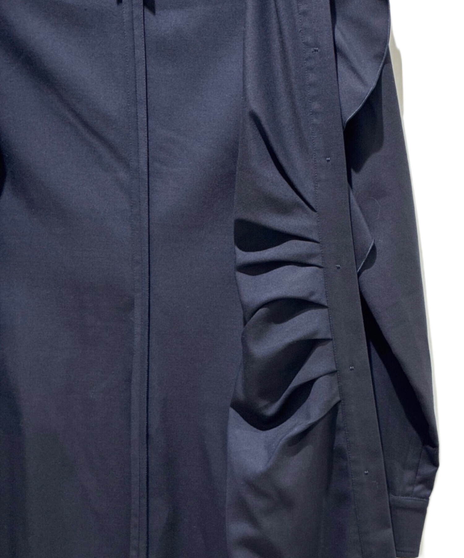 中古・古着通販】MaxMara (マックスマーラ) フリルシャツワンピース