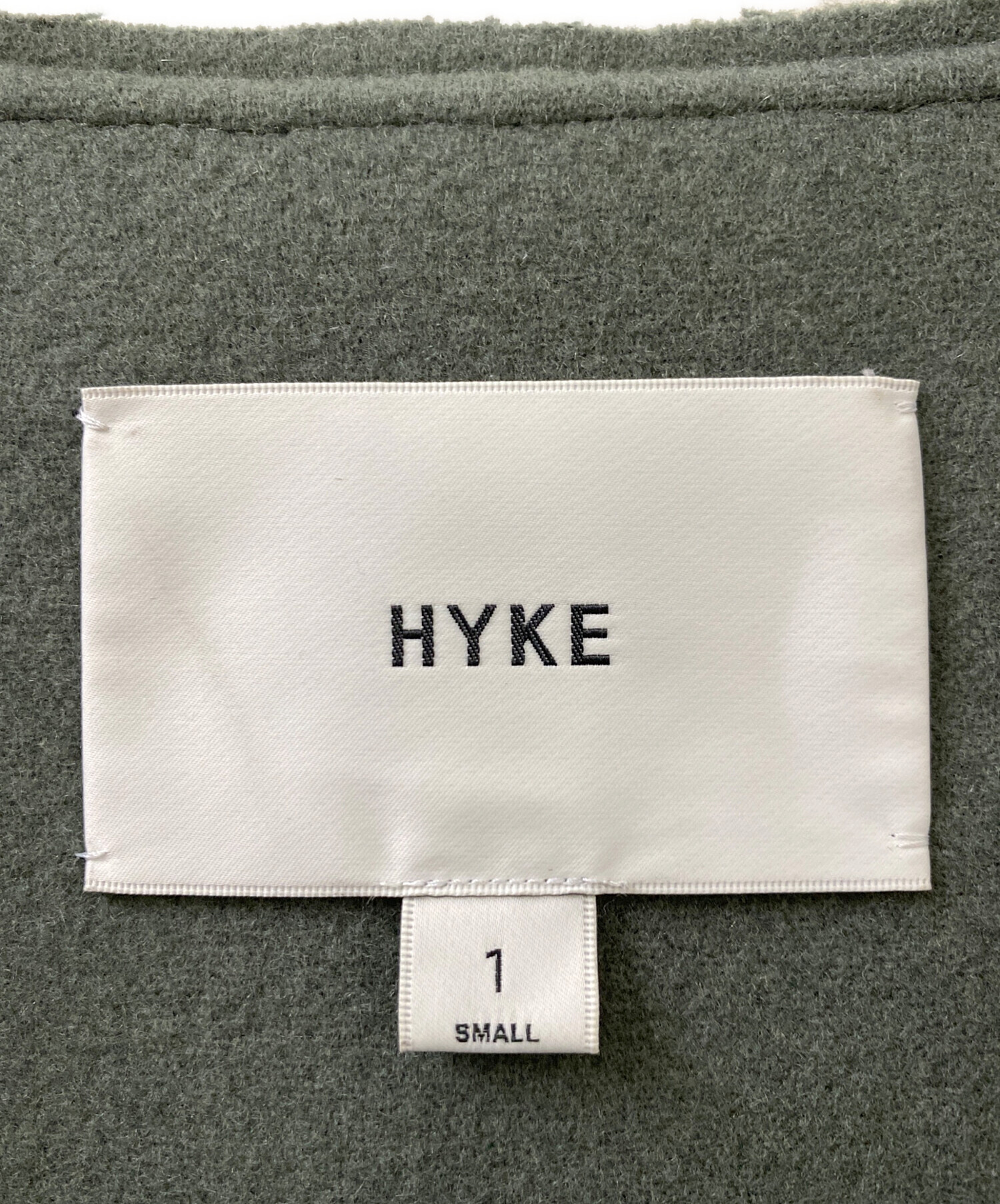中古・古着通販】HYKE (ハイク) MELTON HOODED WORK COAT グリーン