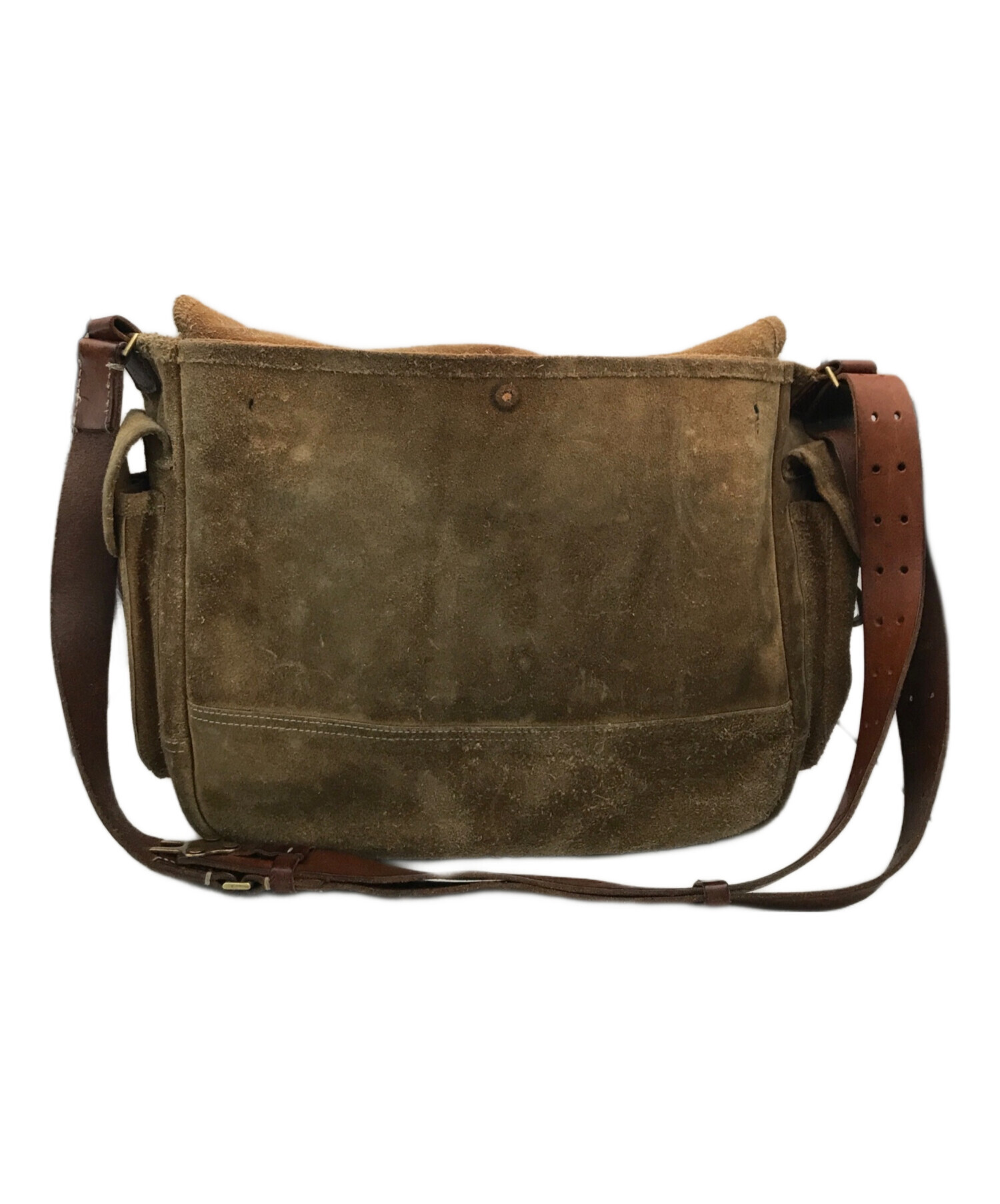 中古・古着通販】RRL (ダブルアールエル) スウェードショルダーバッグ