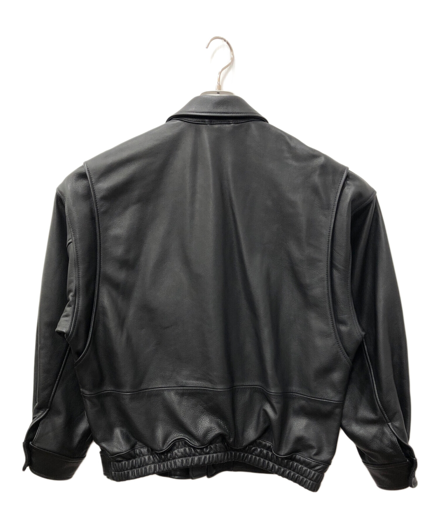 中古・古着通販】YOKE (ヨーク) LEATHER FLIGHT JACKET ブラック