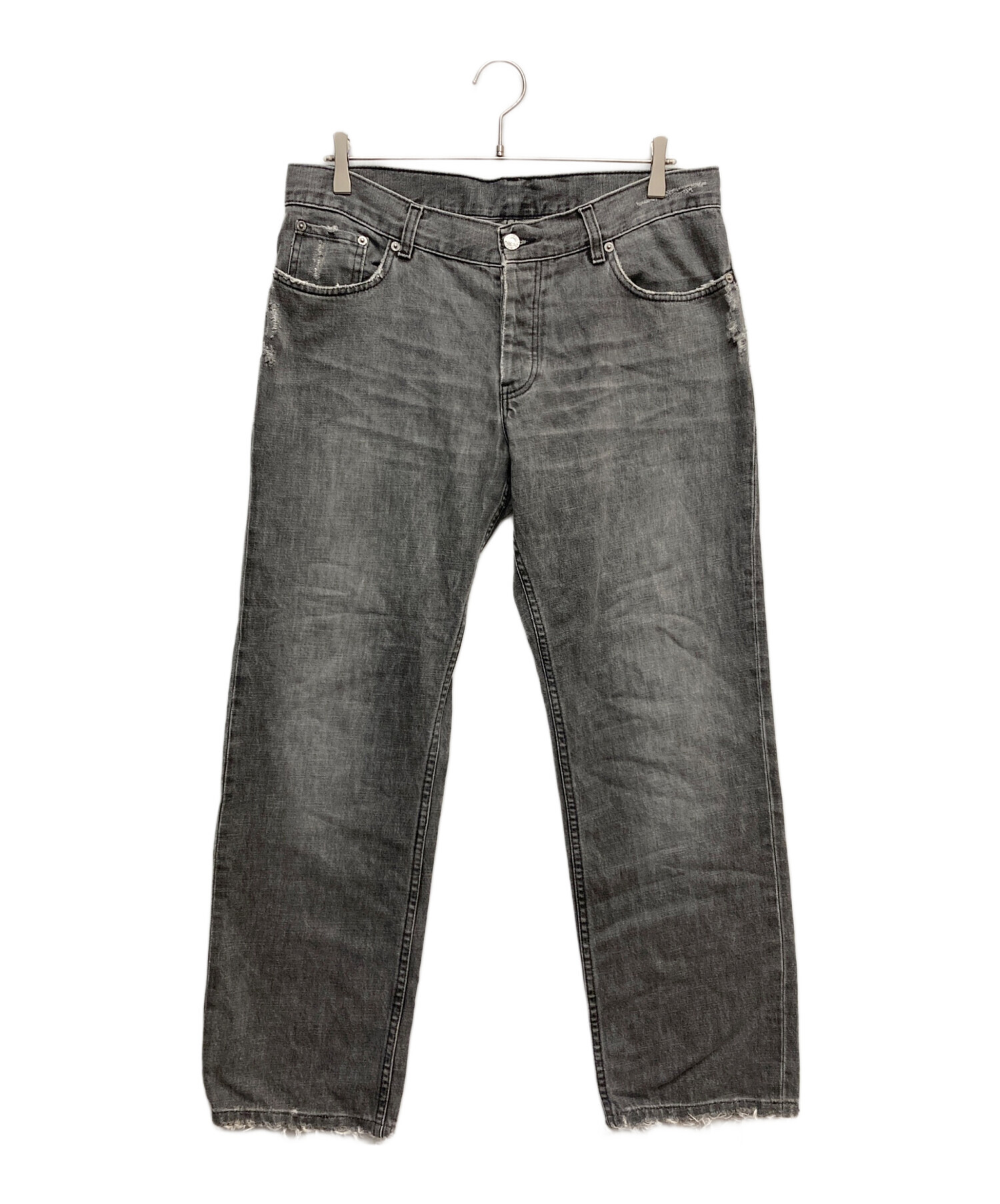 S*4様 HELMUT LANG ヘルムートラング リペアグランジデニム 中古・古着通販】HELMUT LANG (ヘルムートラング) faded black denim