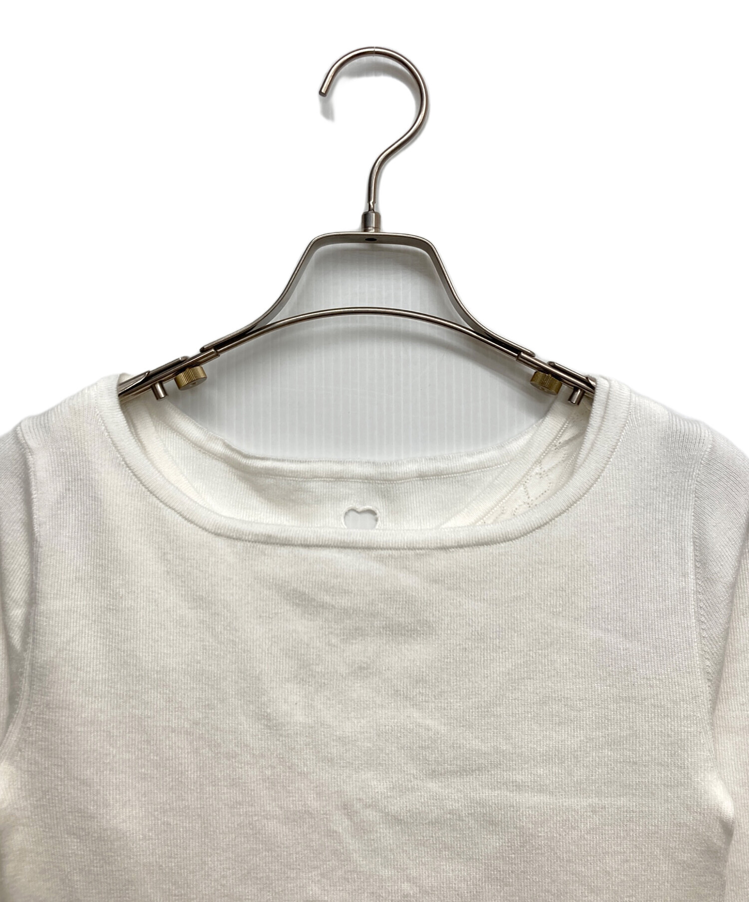 中古・古着通販】AMERI (アメリ) HEART TANK KNIT SET TOP アイボリー