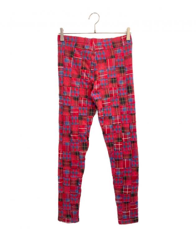 Comme des garçons  plus チェックレギンスSレッド 中古・古着通販】COMME des GARCONS HOMME PLUS (コムデギャルソンオム