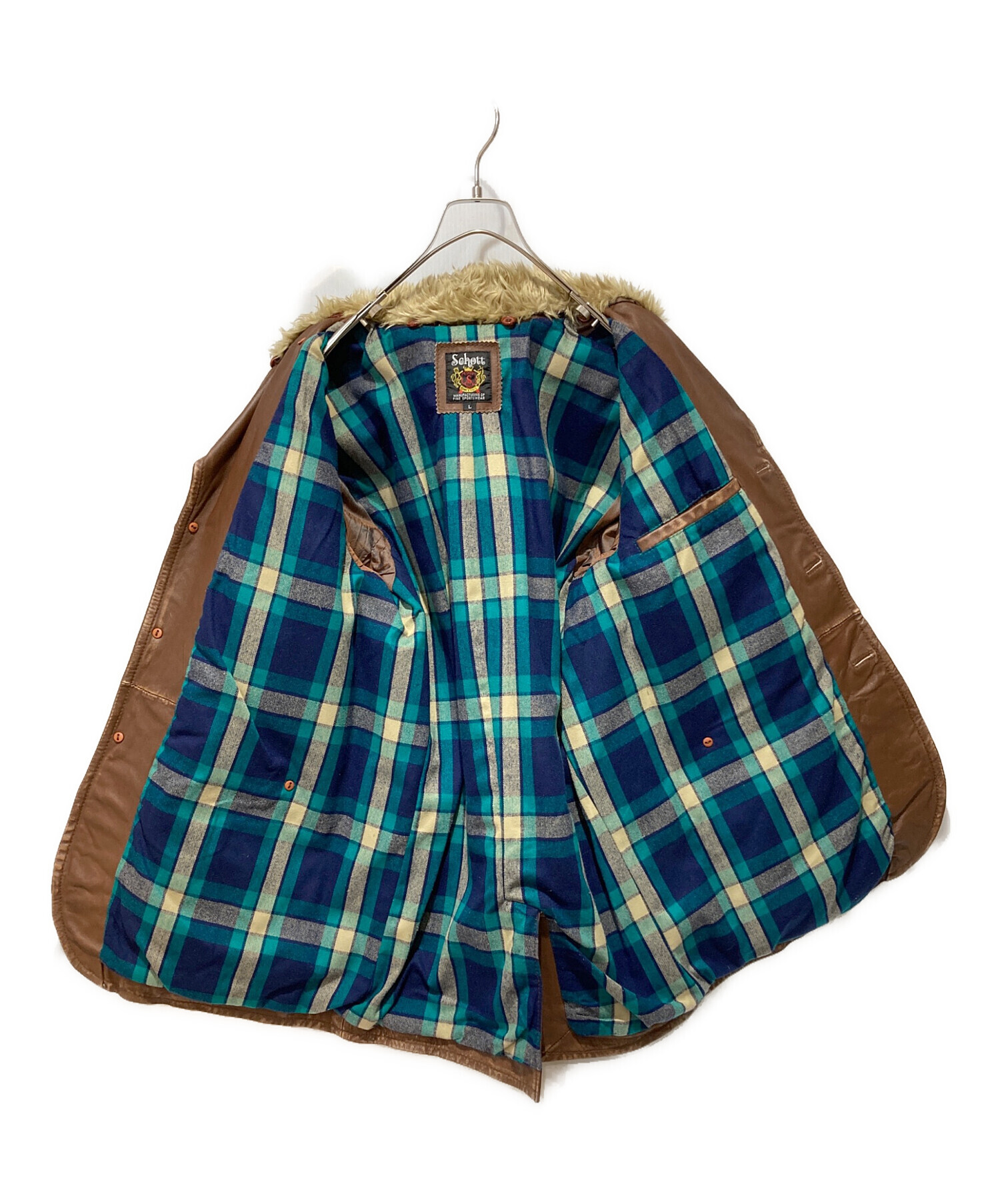 中古・古着通販】Schott (ショット) レザージャケット ブラウン サイズ