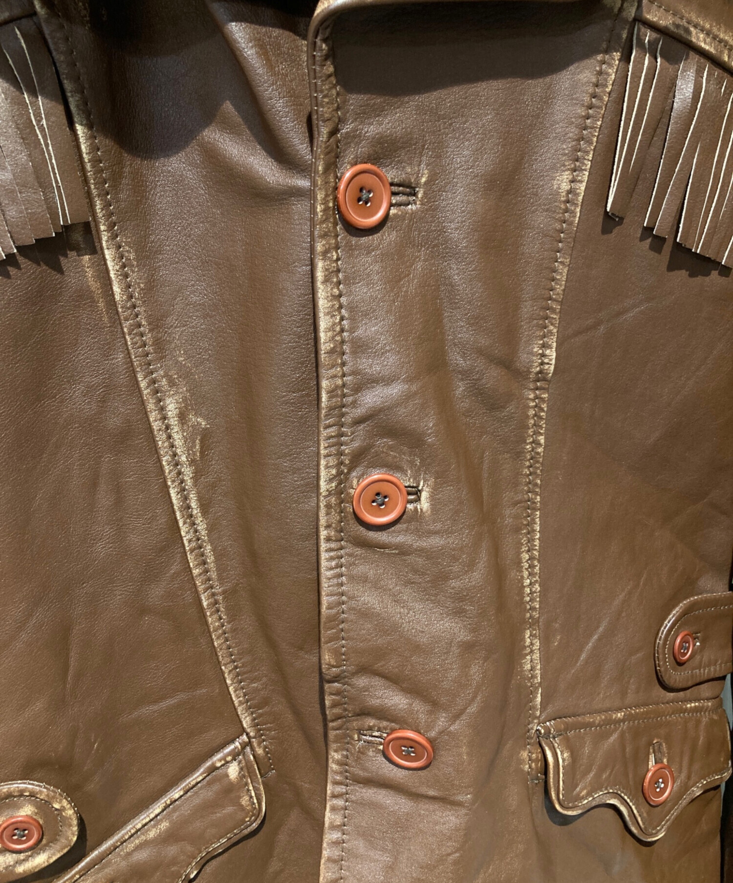 中古・古着通販】Schott (ショット) レザージャケット ブラウン サイズ