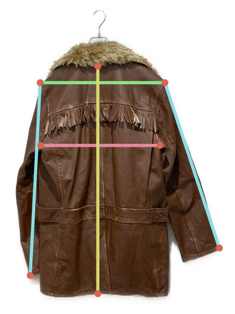 SCHOTT ショット　レザージャケット　裏地キルティング　ブラウン　L相当 中古・古着通販】Schott (ショット) レザージャケット ブラウン サイズ