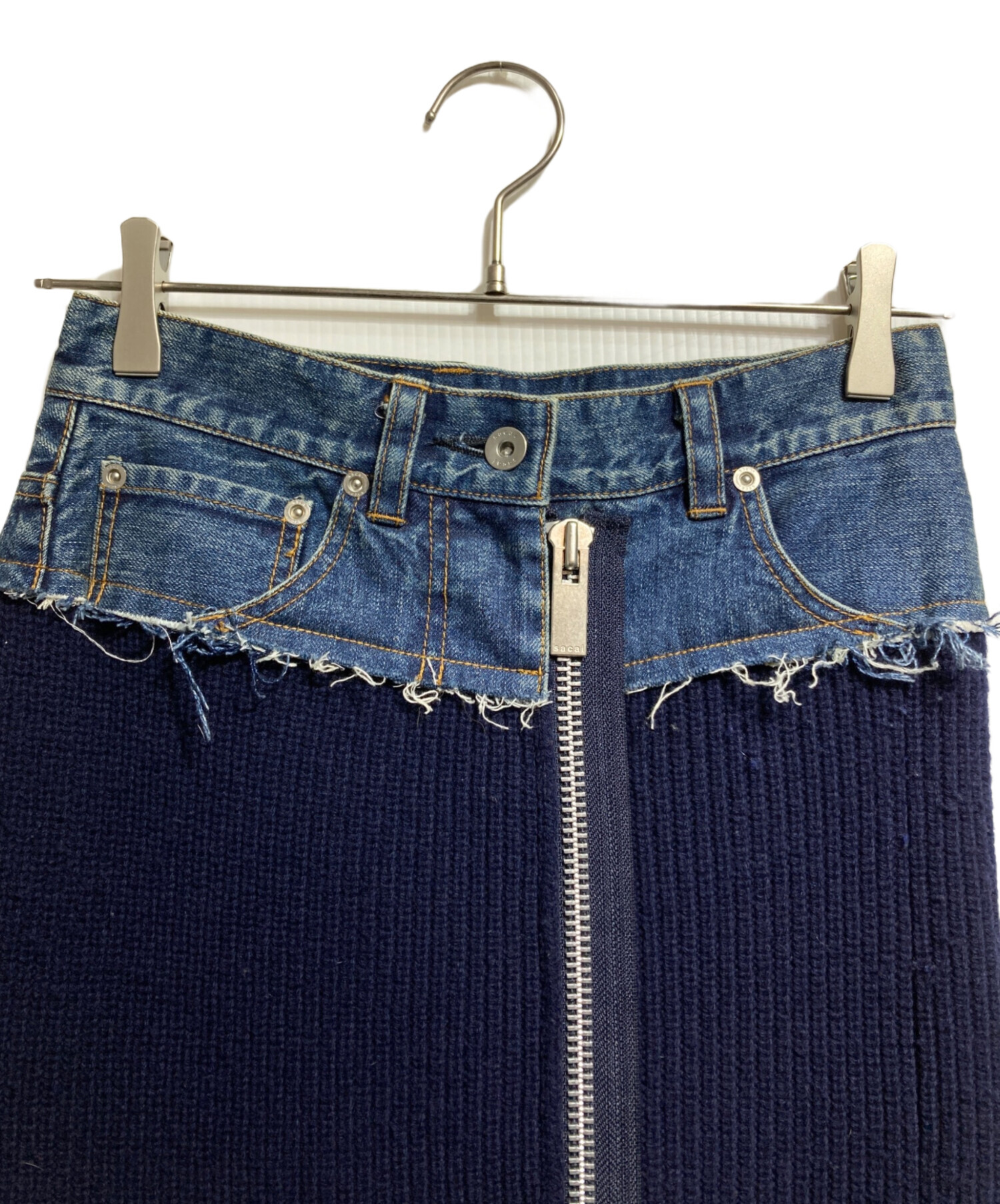 中古・古着通販】sacai (サカイ) デニムドッキングタイトニット