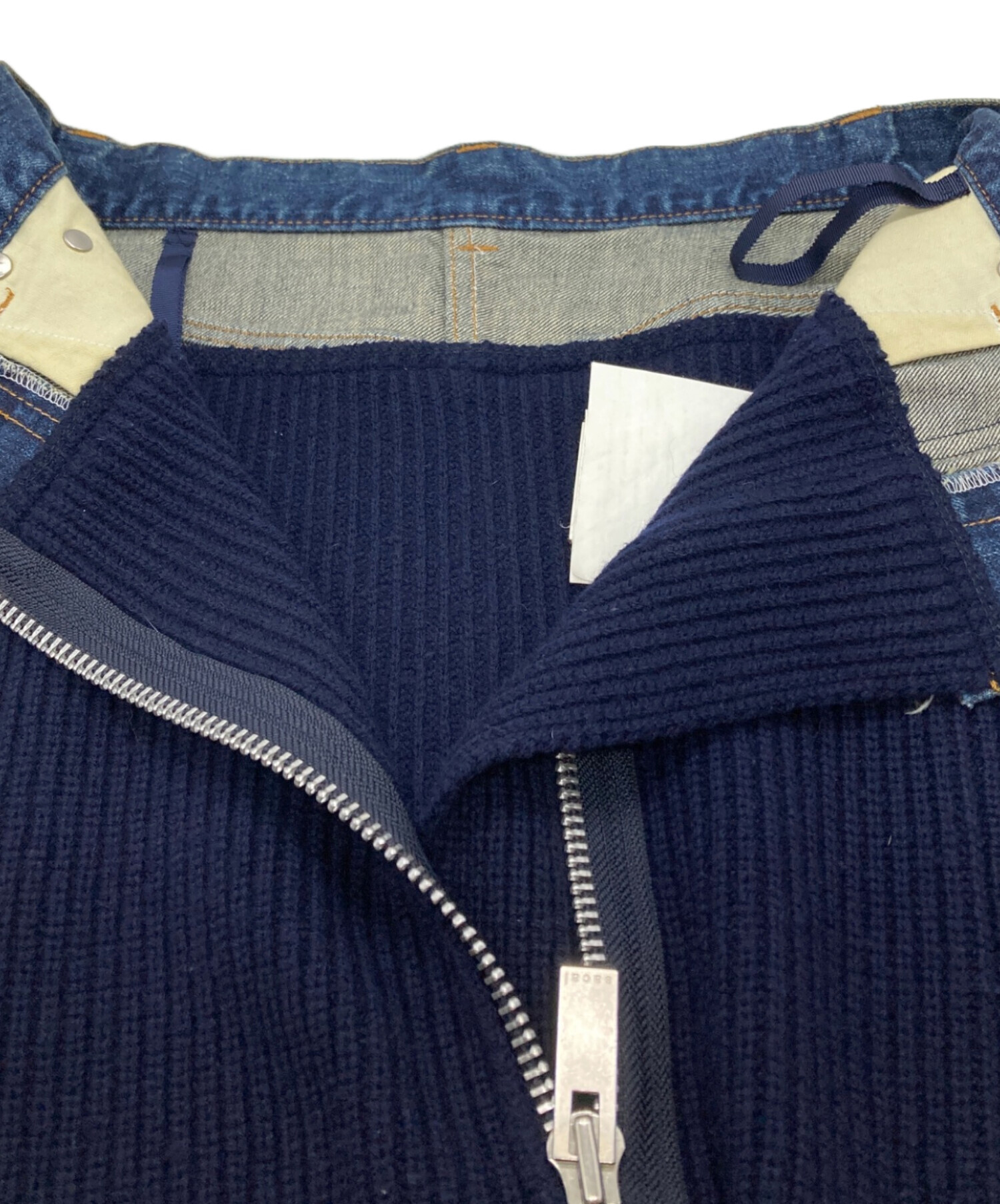 中古・古着通販】sacai (サカイ) デニムドッキングタイトニット