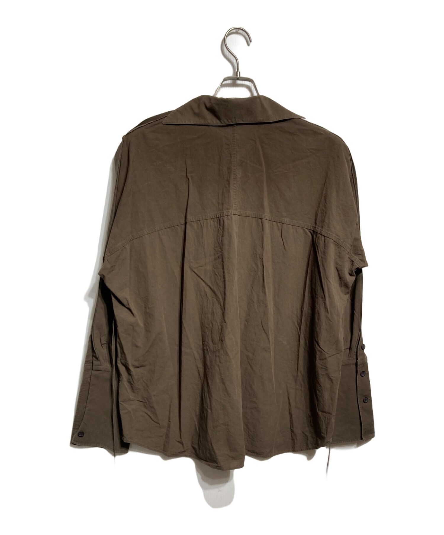 中古・古着通販】ISSEY MIYAKE (イッセイミヤケ) ODD SHIRT ブラウン