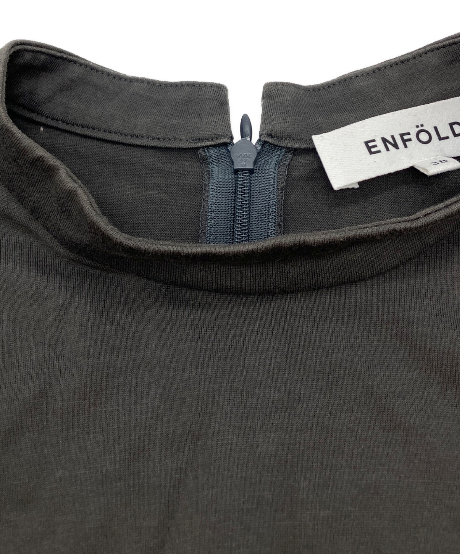 中古・古着通販】ENFOLD (エンフォルド) SOLID DRESS グレー サイズ:38