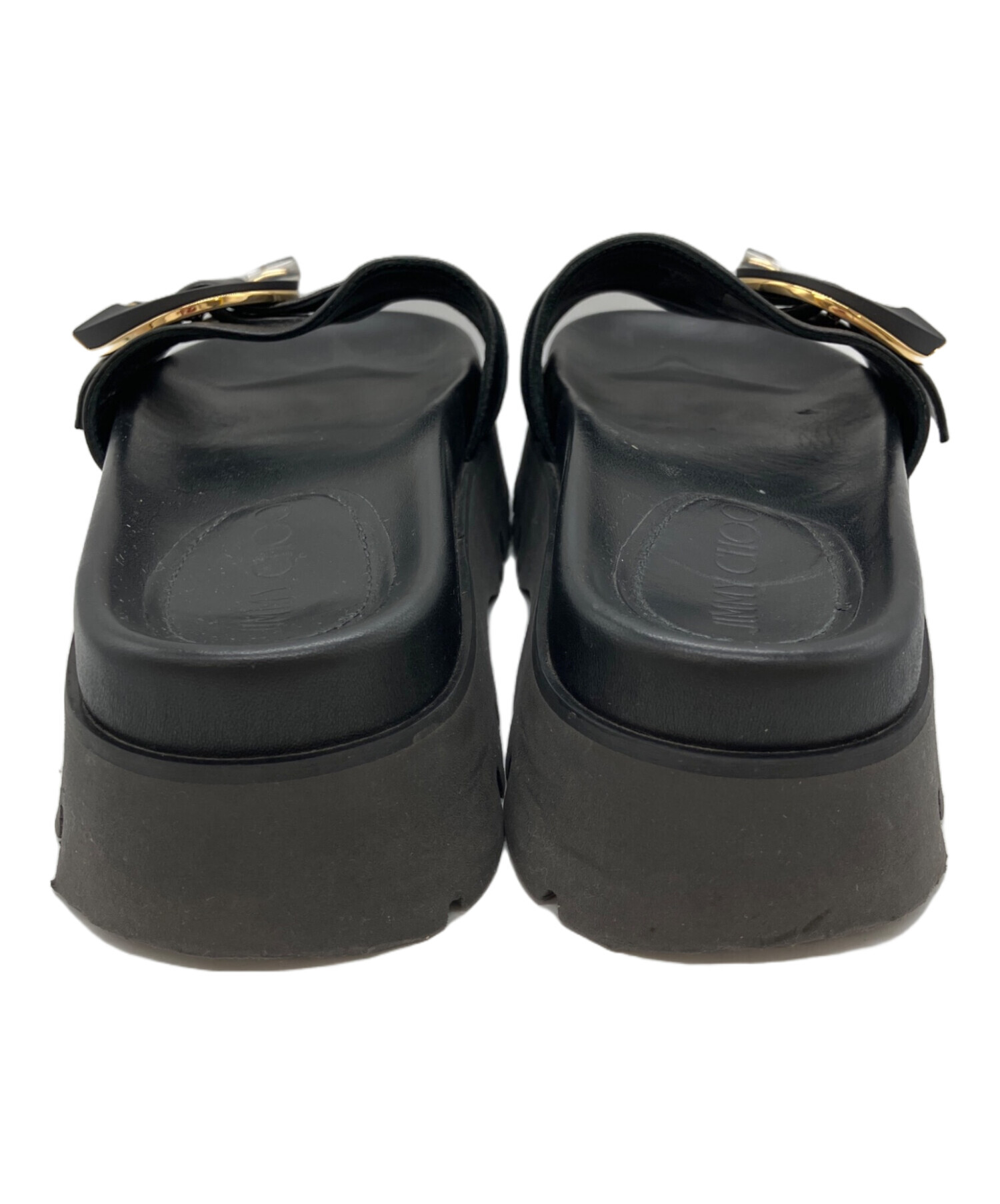 中古・古着通販】JIMMY CHOO (ジミーチュウ) サンダル ブラック サイズ
