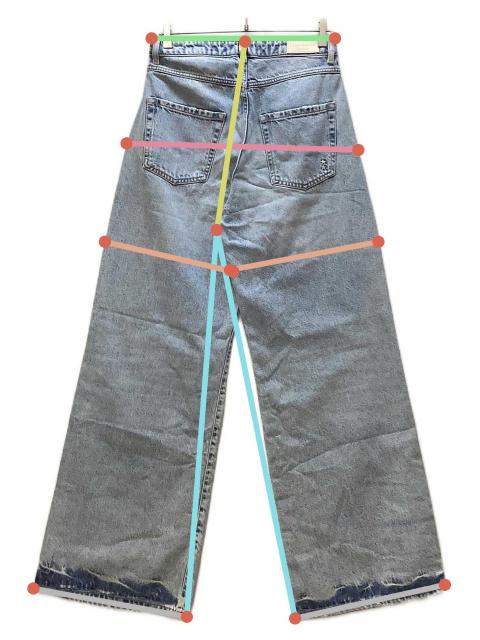 プリンコ様 デニム 26インチライトブルー、ブルー 中古・古着通販】ICON DENIM (アイコンデニム) デニムパンツ ブルー