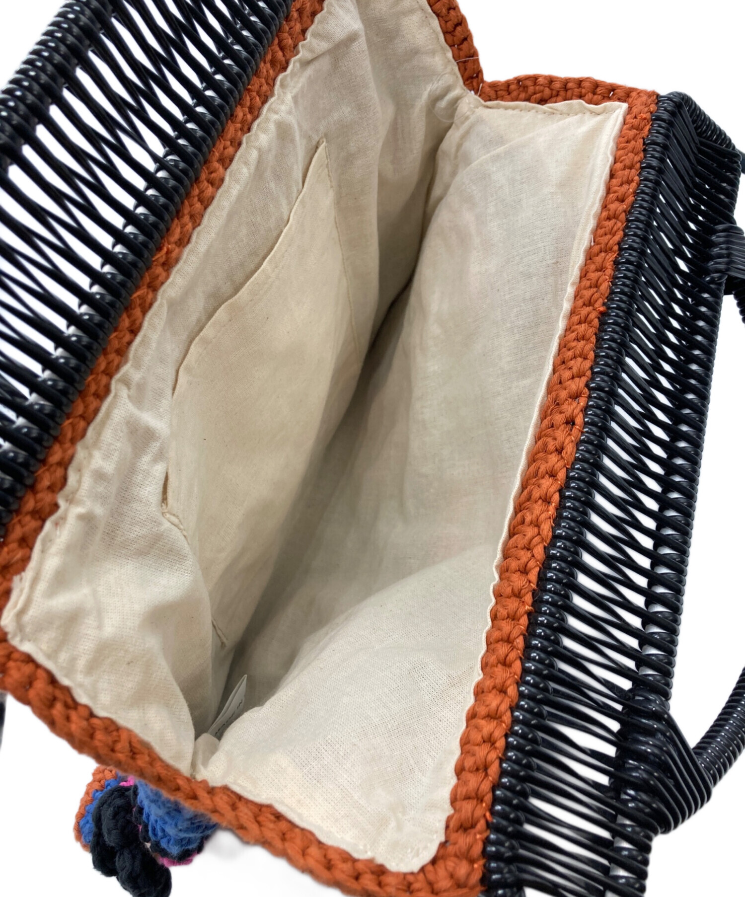 中古・古着通販】MARNI (マルニ) フラワークロシェバッグ オレンジ 