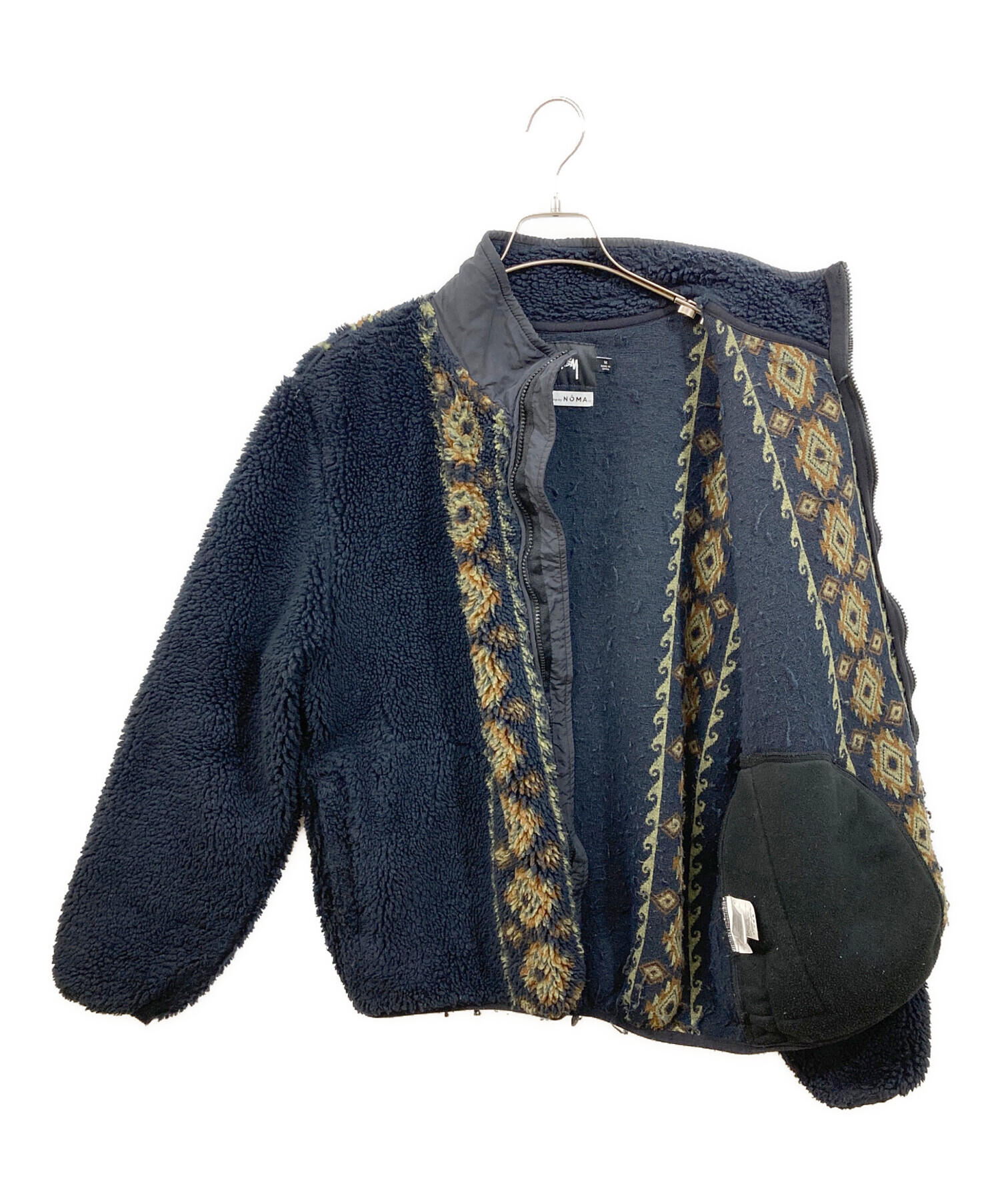 Stussy ネイビー ニットカーディガン M STUSSY - Stussy カーディガン