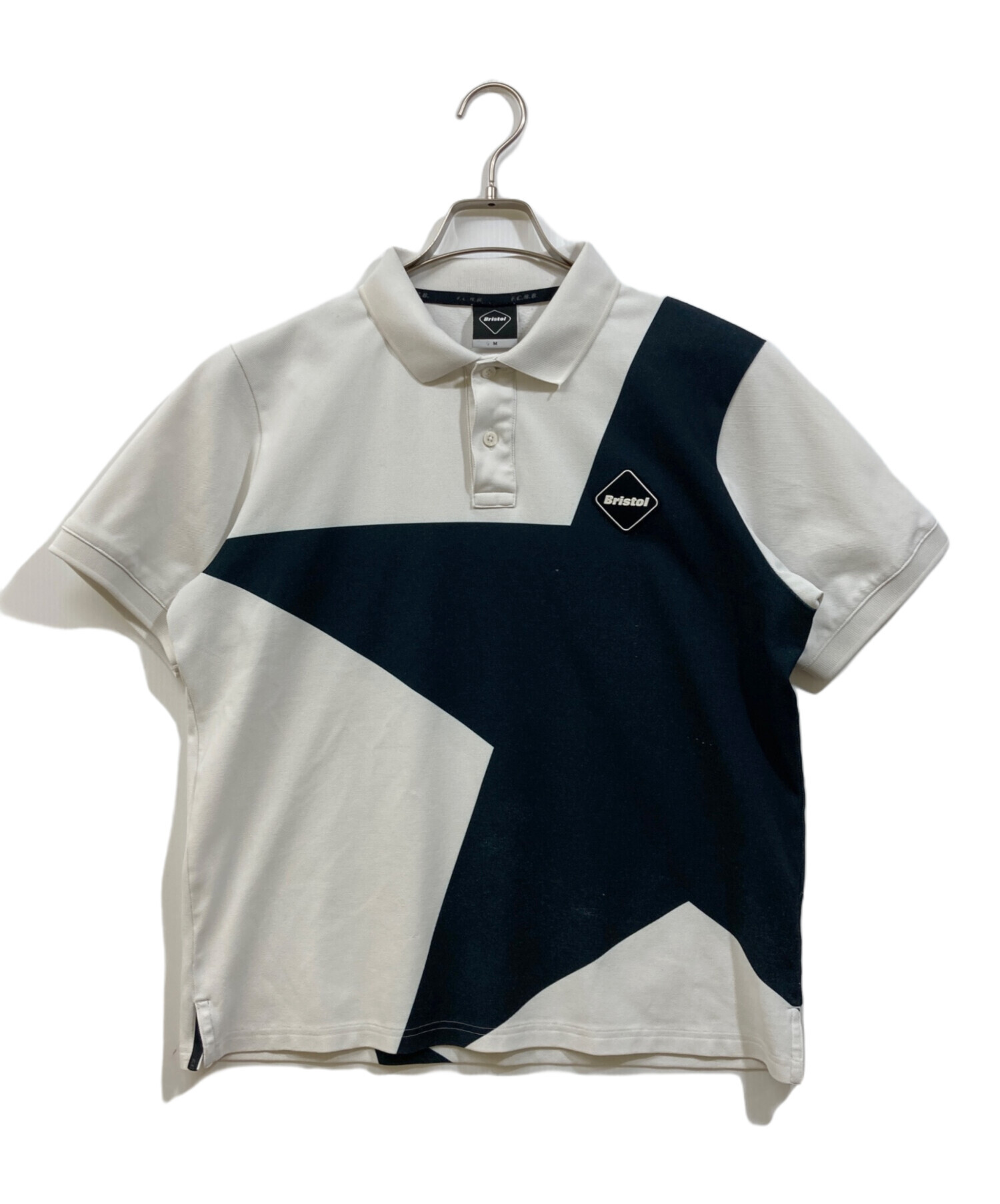 FCRB ポロシャツ Mサイズ FCRBポロシャツ veal logo 縦ロゴ Mサイズ