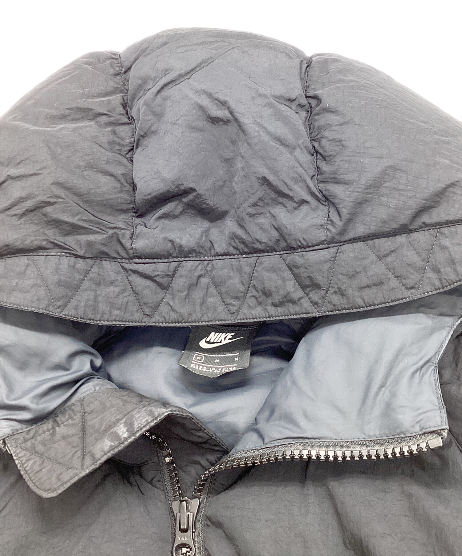 中古・古着通販】NIKE (ナイキ) FILL DOWN HOODIE ブラック サイズ:M 