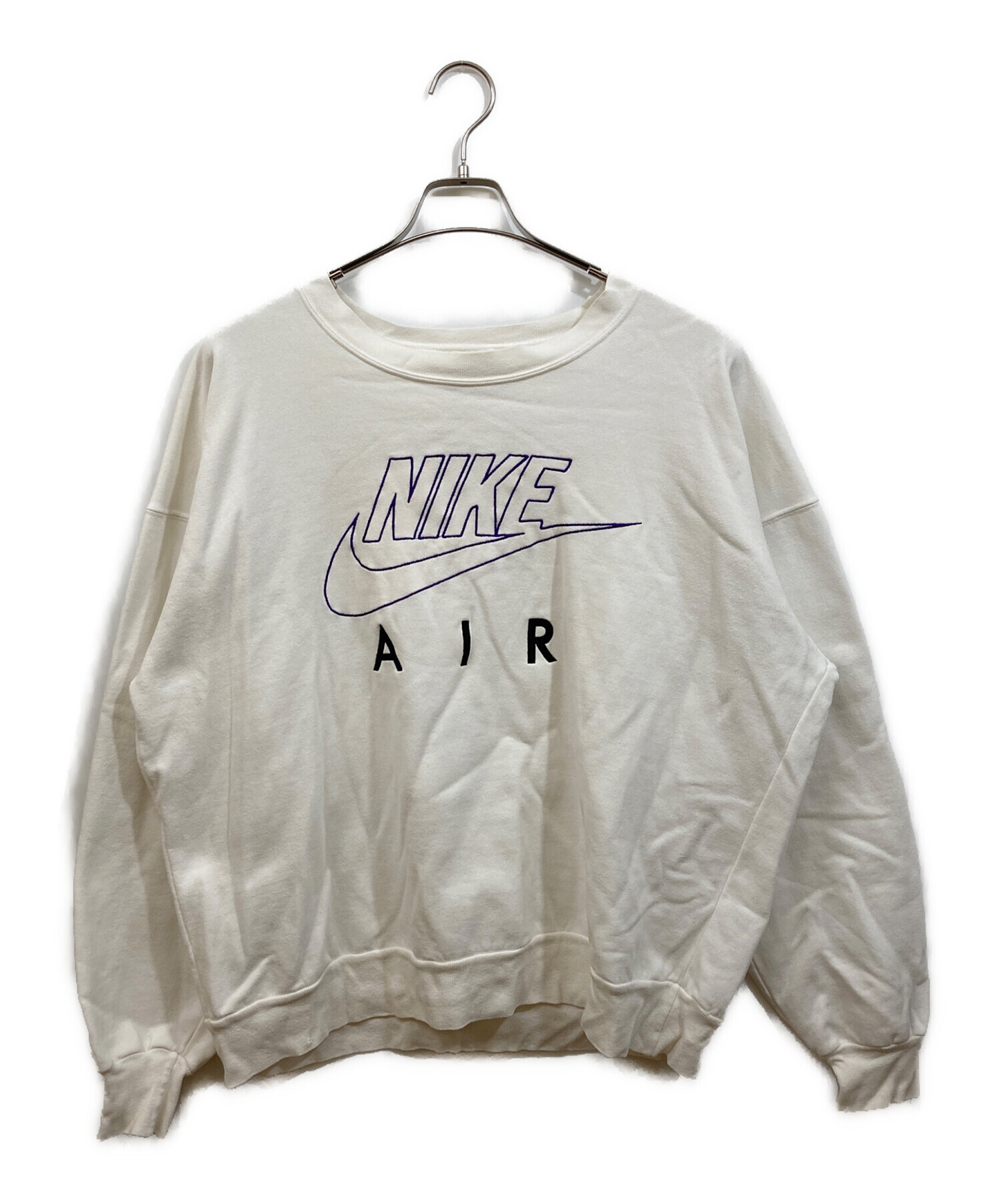 中古・古着通販】NIKE (ナイキ) 刺繍スウェット ホワイト サイズ:XL 