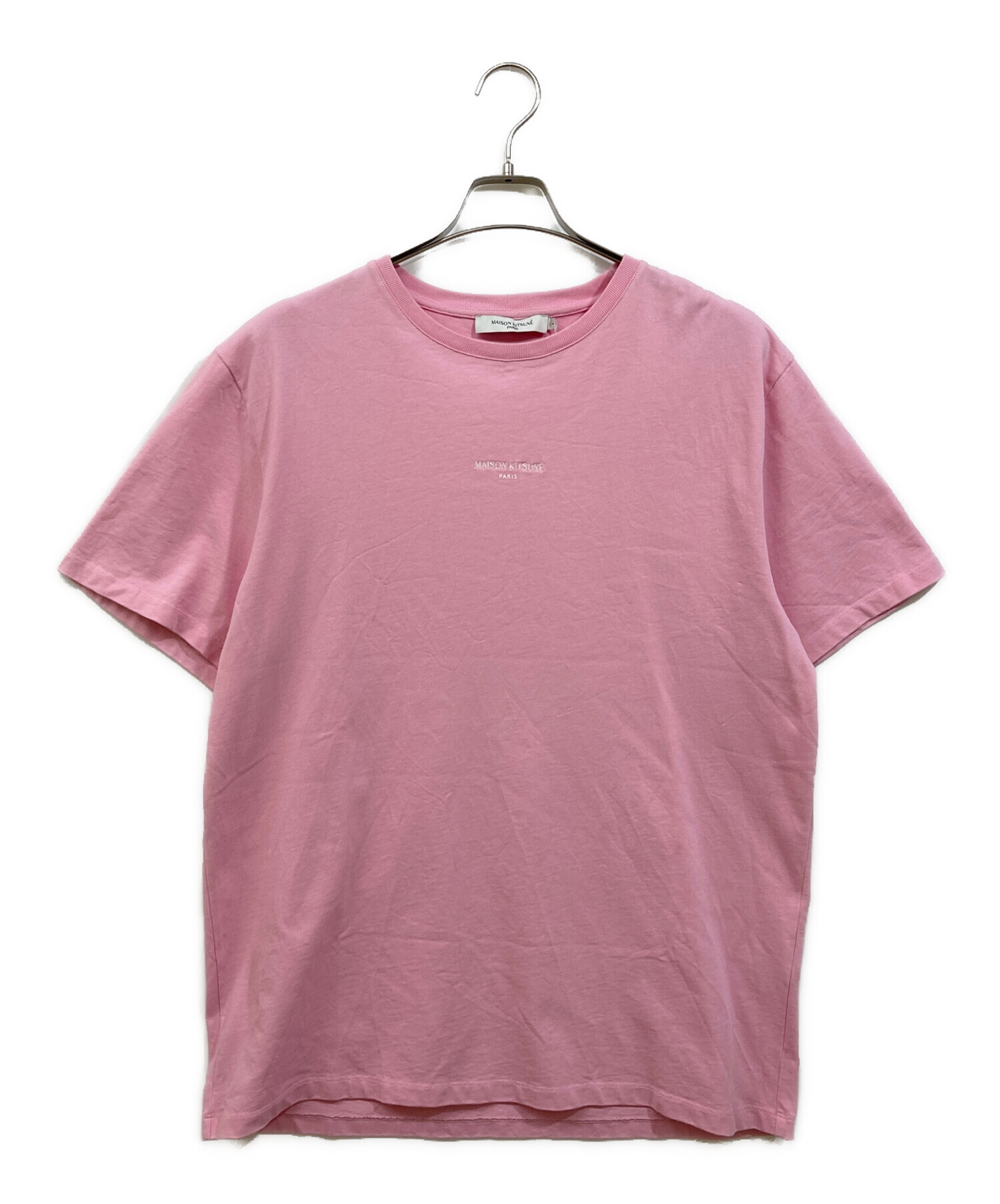 中古・古着通販】maison kitsune (メゾンキツネ) ロゴ刺繍Tシャツ 