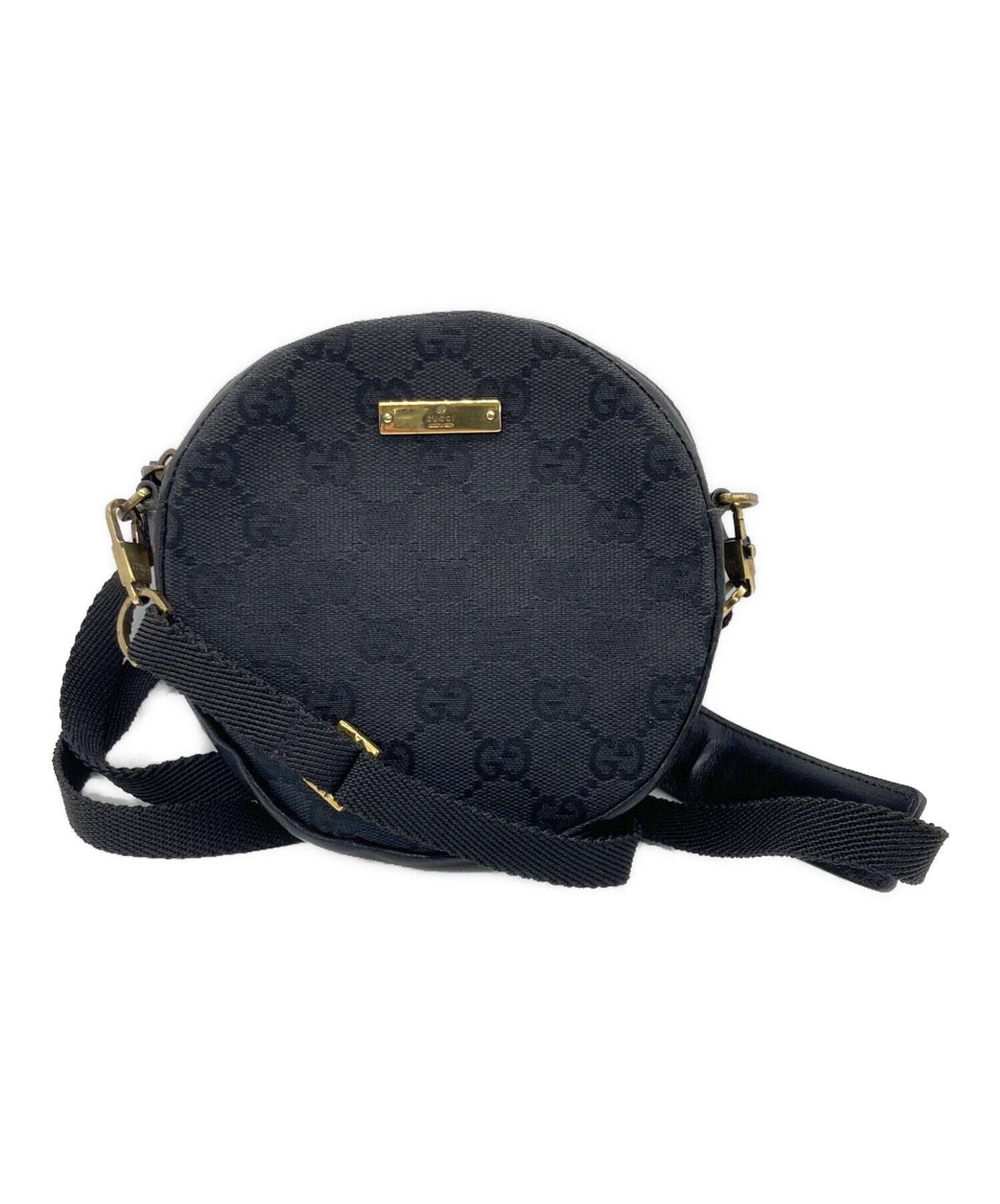 中古・古着通販】GUCCI (グッチ) GG柄ショルダーバッグ ブラック 