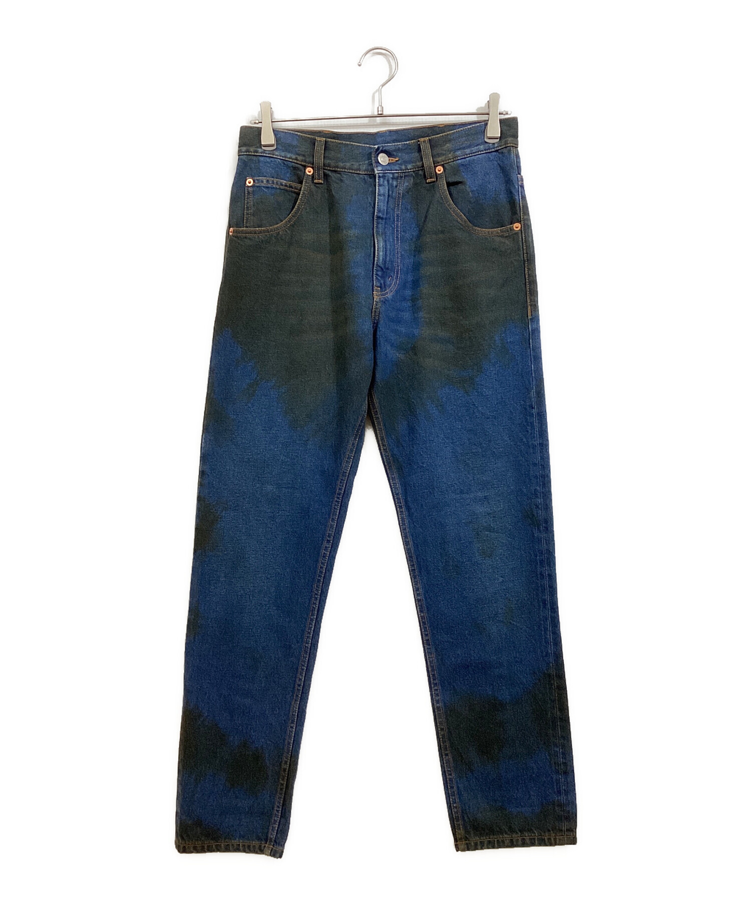 中古・古着通販】GUCCI (グッチ) 加工テーパードデニムパンツ 