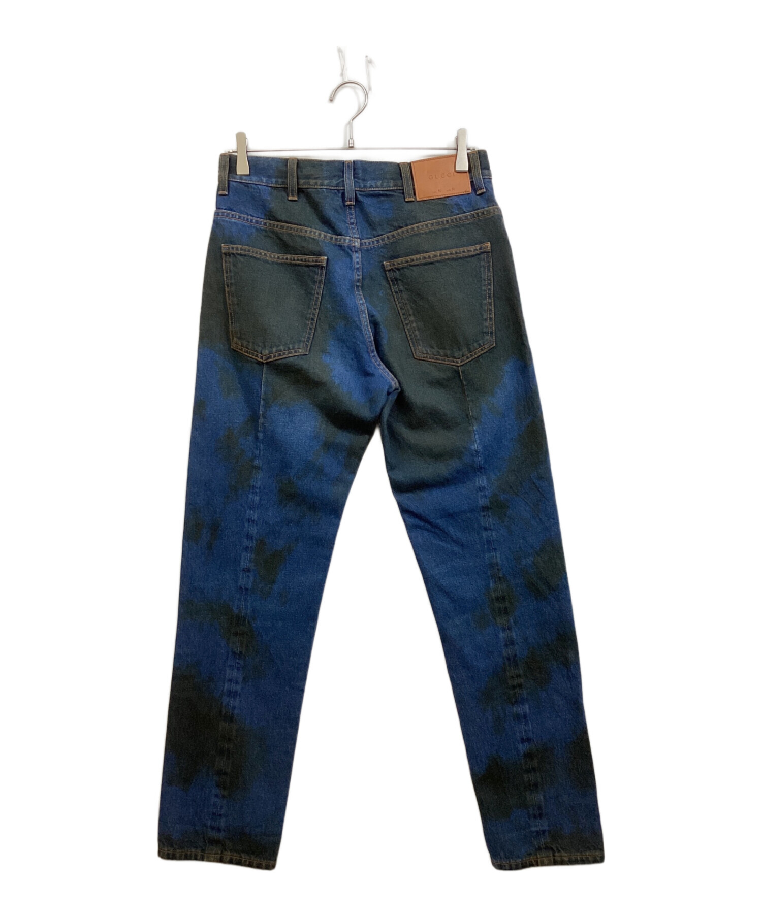 中古・古着通販】GUCCI (グッチ) 加工テーパードデニムパンツ 
