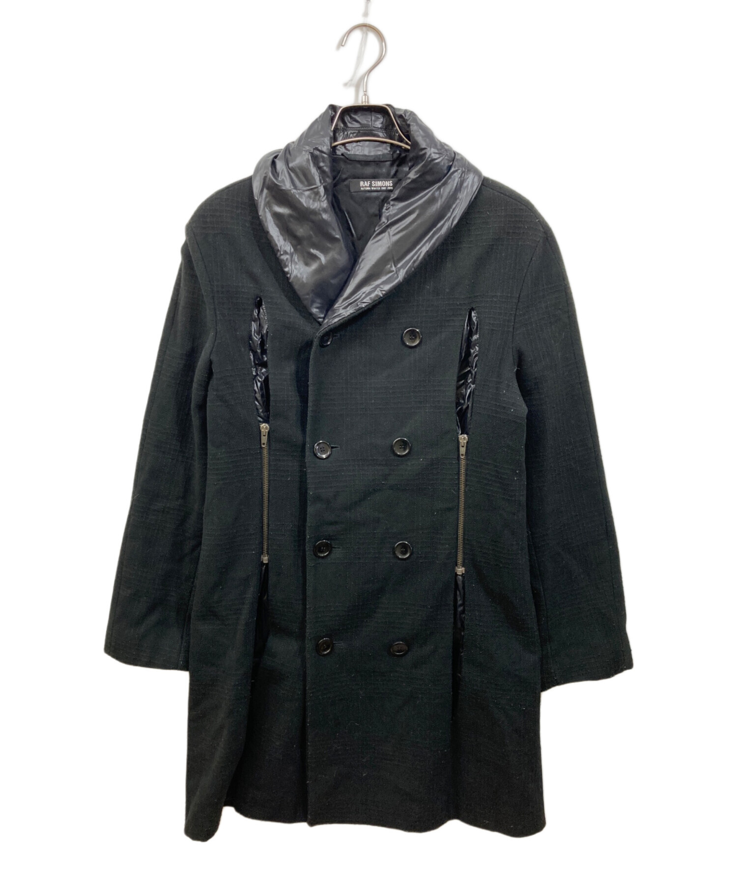 中古・古着通販】RAF SIMONS (ラフシモンズ) ロングPコート ブラック
