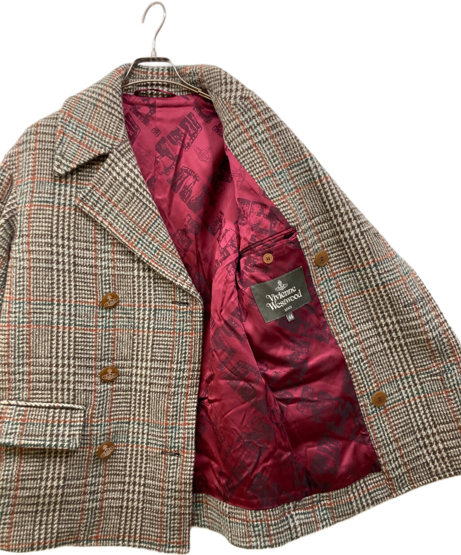 Vivienne Westwood MAN イリデセントチェック ディーンコート Vivienne Westwood MAN イリデセントチェック ディーンコート