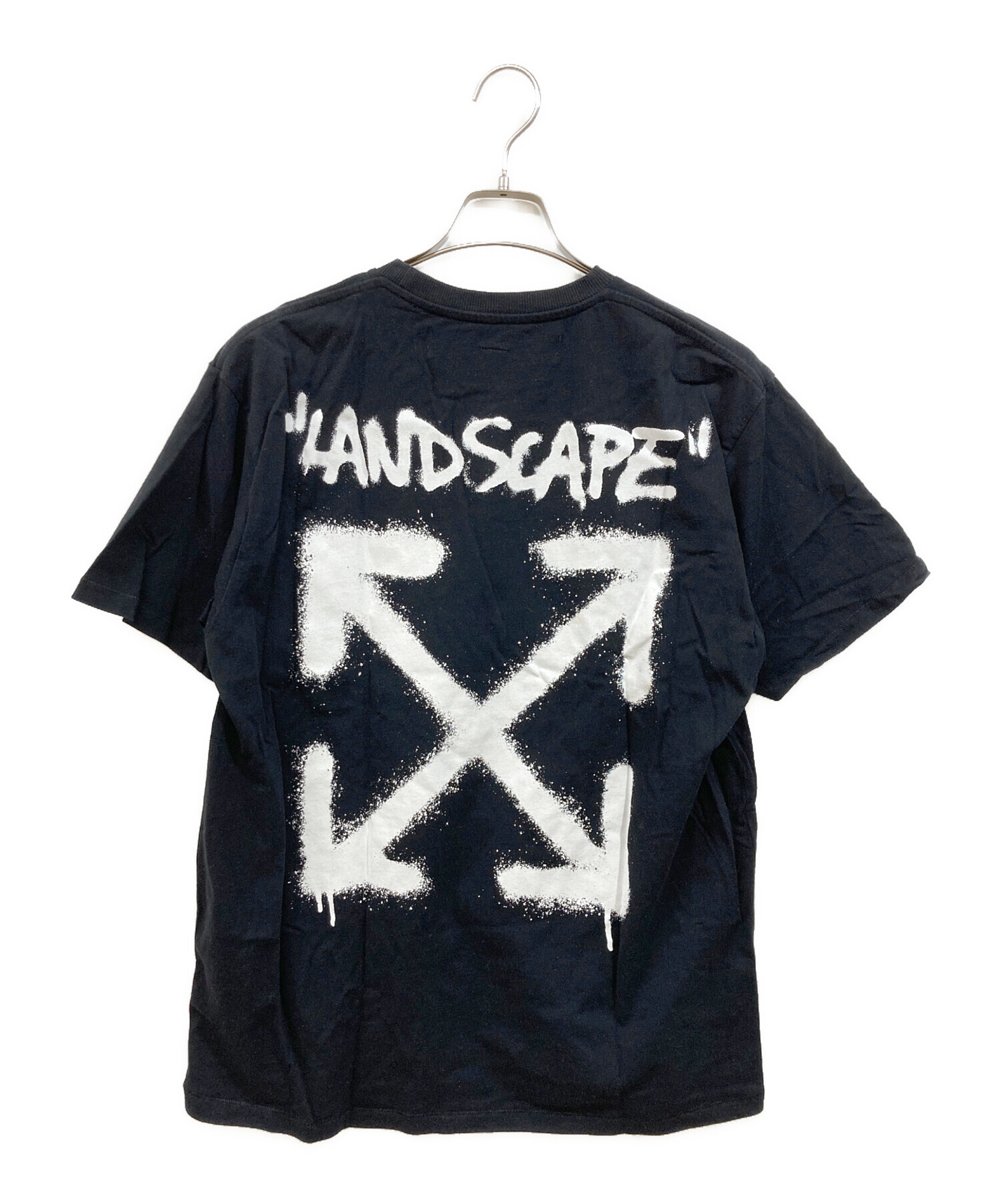 中古・古着通販】OFFWHITE (オフホワイト) プリントTシャツ ブラック 
