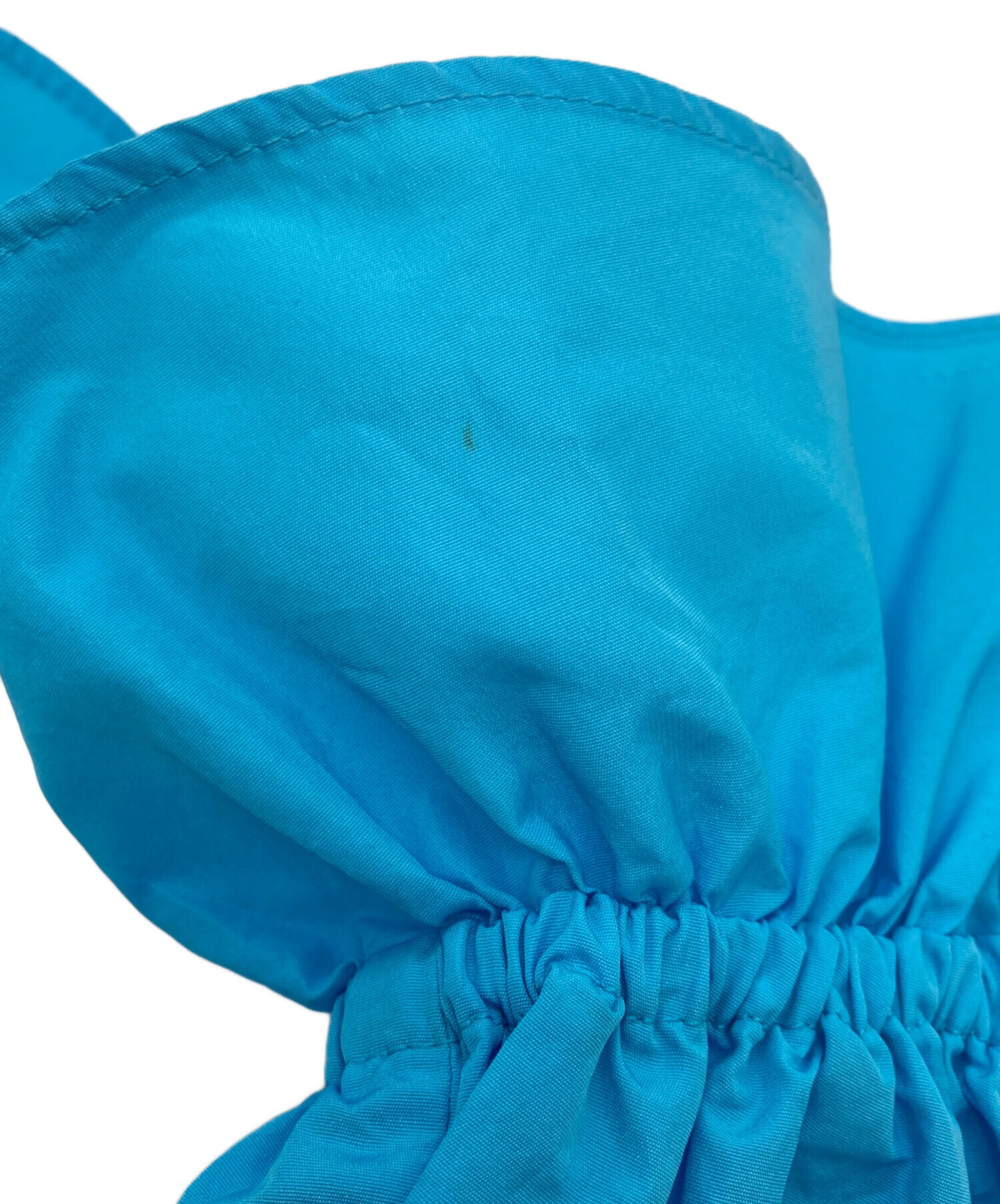 中古・古着通販】patou (パトゥ) ポリエステルフリルワンピース ブルー  