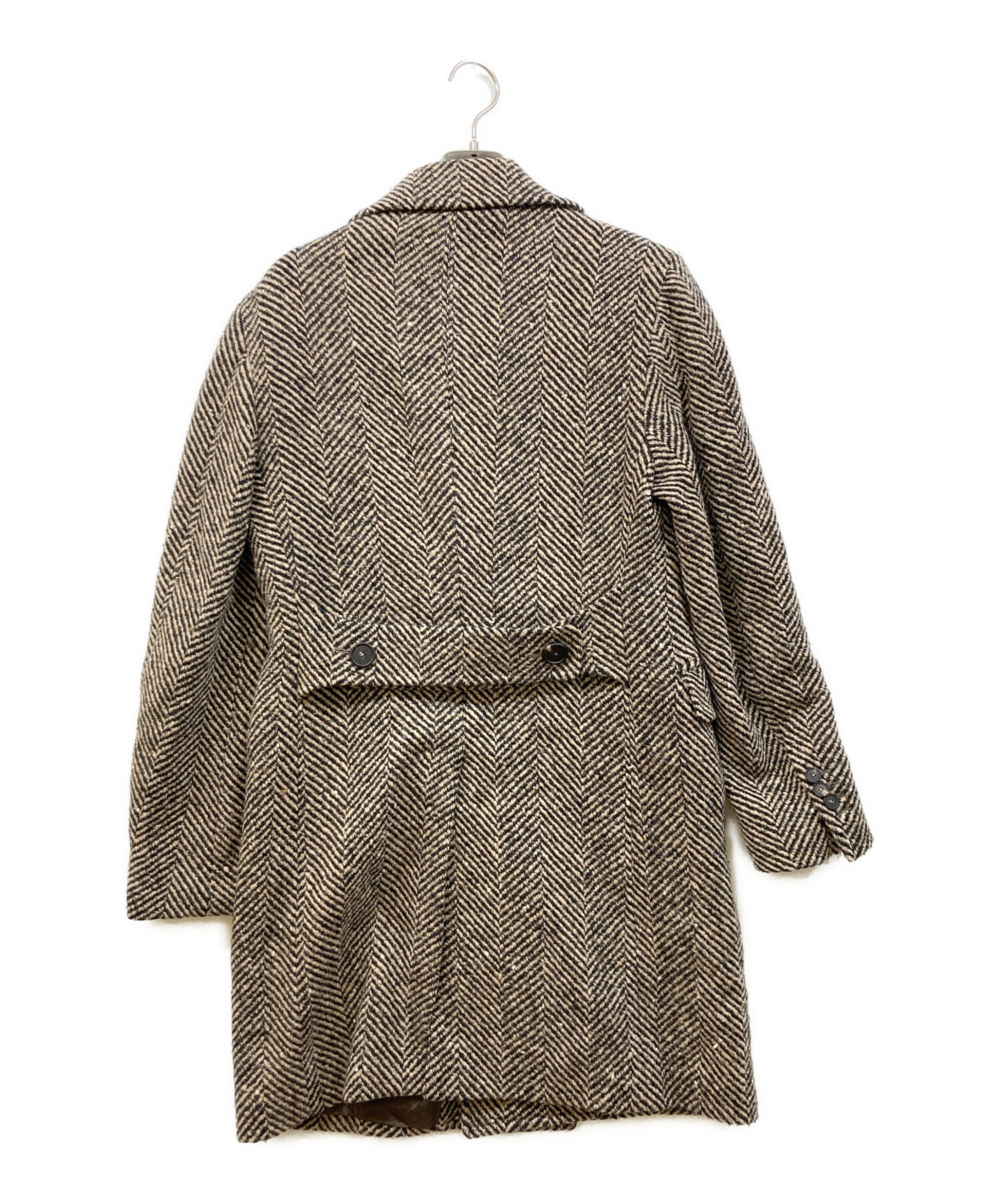 TAGLIATORE×ブリッラ ダブル ツイード チェスターコート 46 美品>TAGLIATORE×ブリッラ ツイード ダブル チェスターコート46 - メルカリ