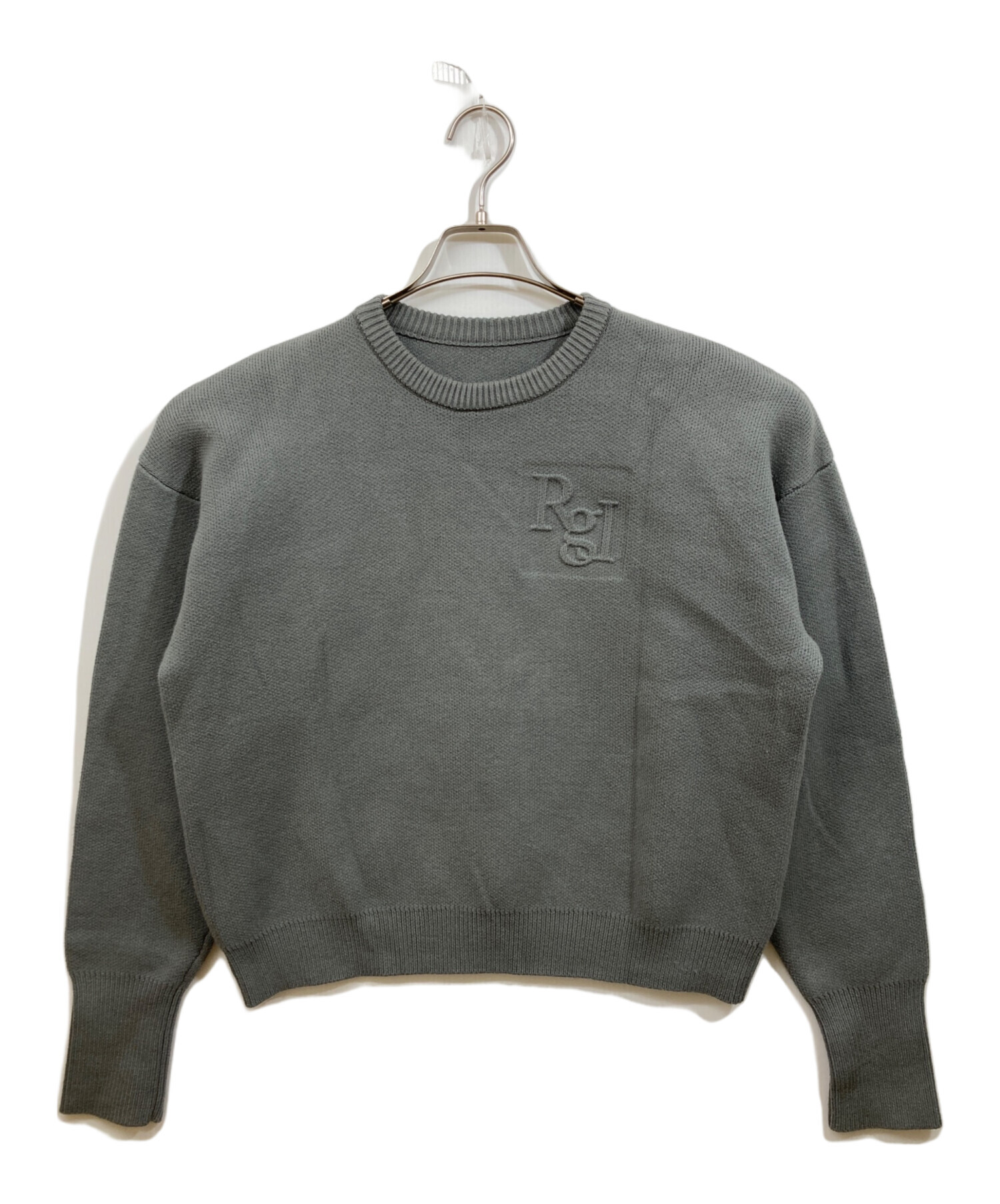 中古・古着通販】regleam (リグリーム) エンボスロゴニット グレー