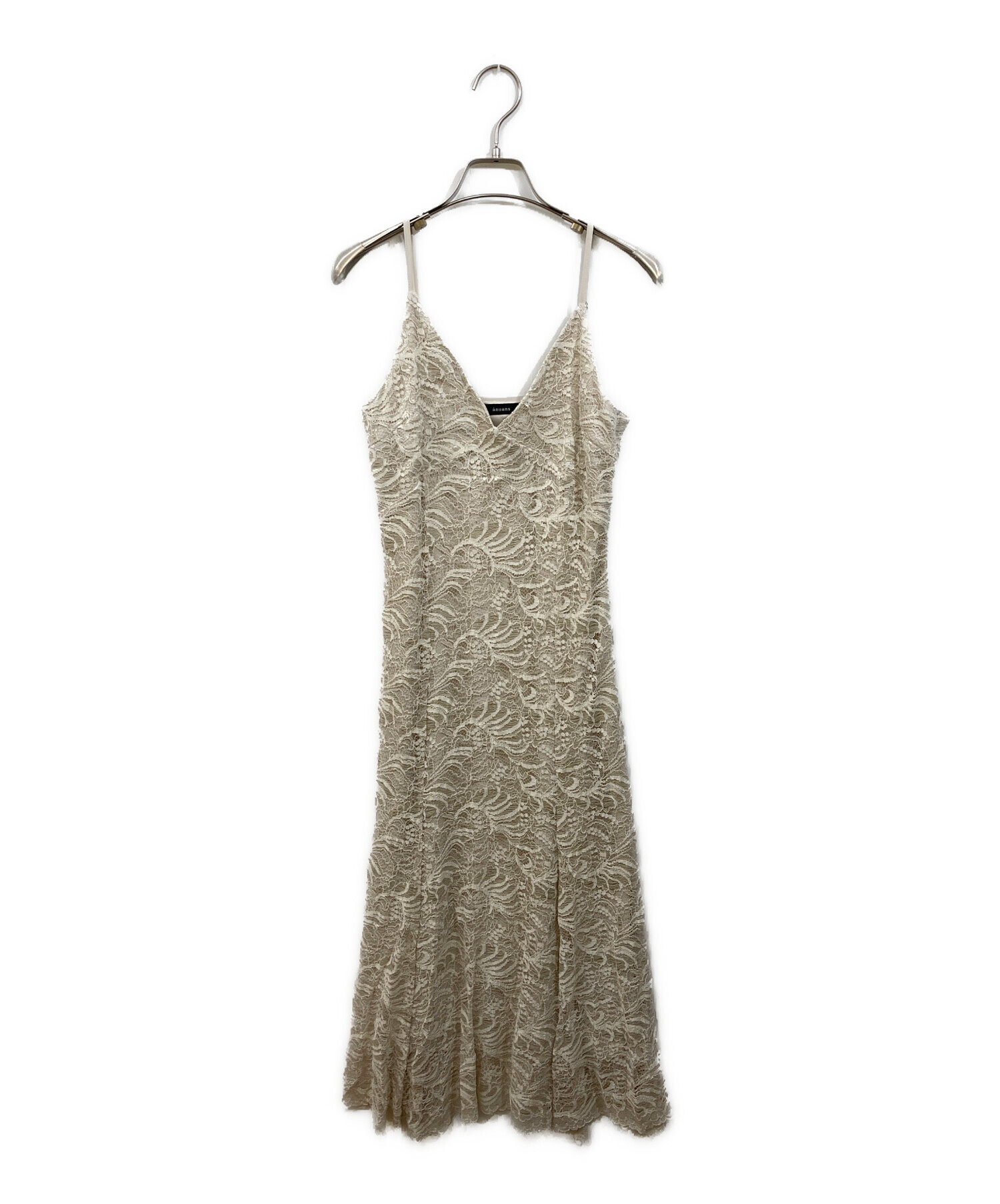 anuans アニュアンス ニットレイヤードウェーブレースワンピース