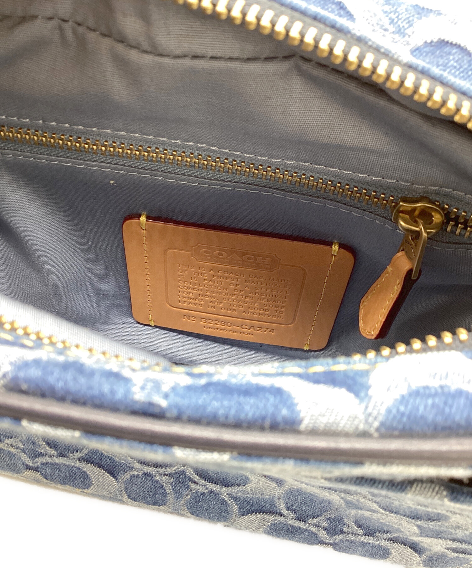 中古・古着通販】COACH (コーチ) フライト バッグ シグネチャー デニム 