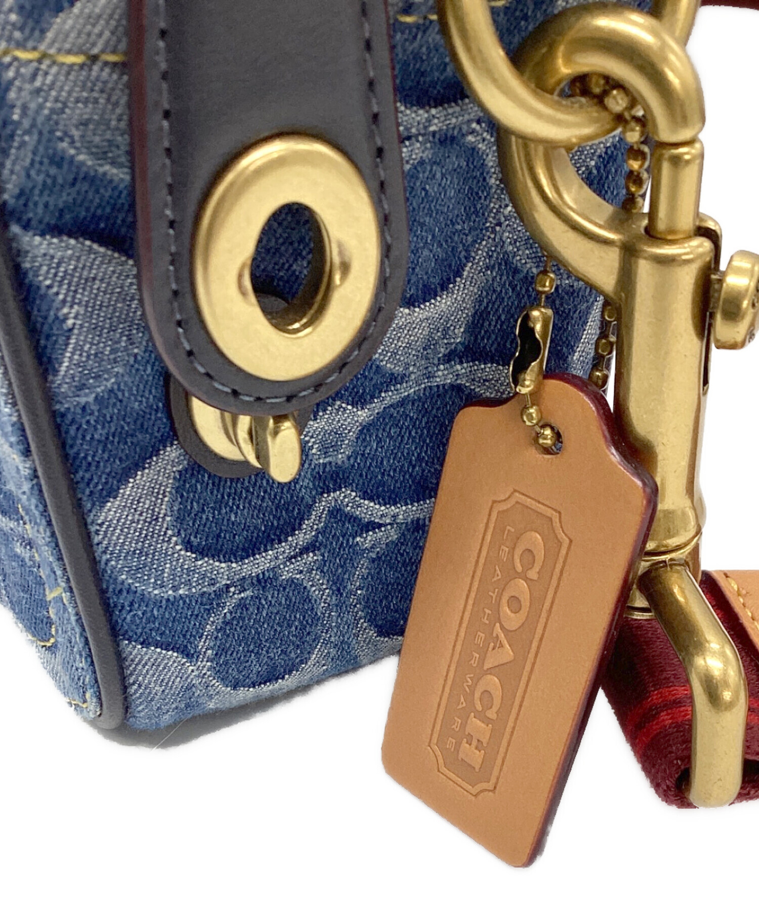 中古・古着通販】COACH (コーチ) フライト バッグ シグネチャー デニム 