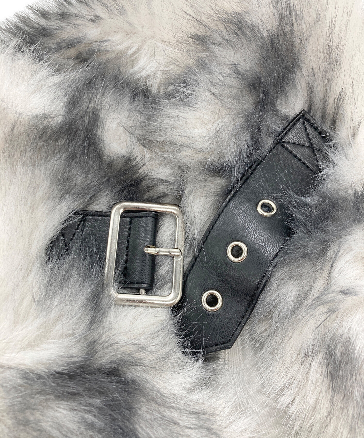 中古・古着通販】LAGUA GEM (ラグアジェム) FAUX ファーコート グレー