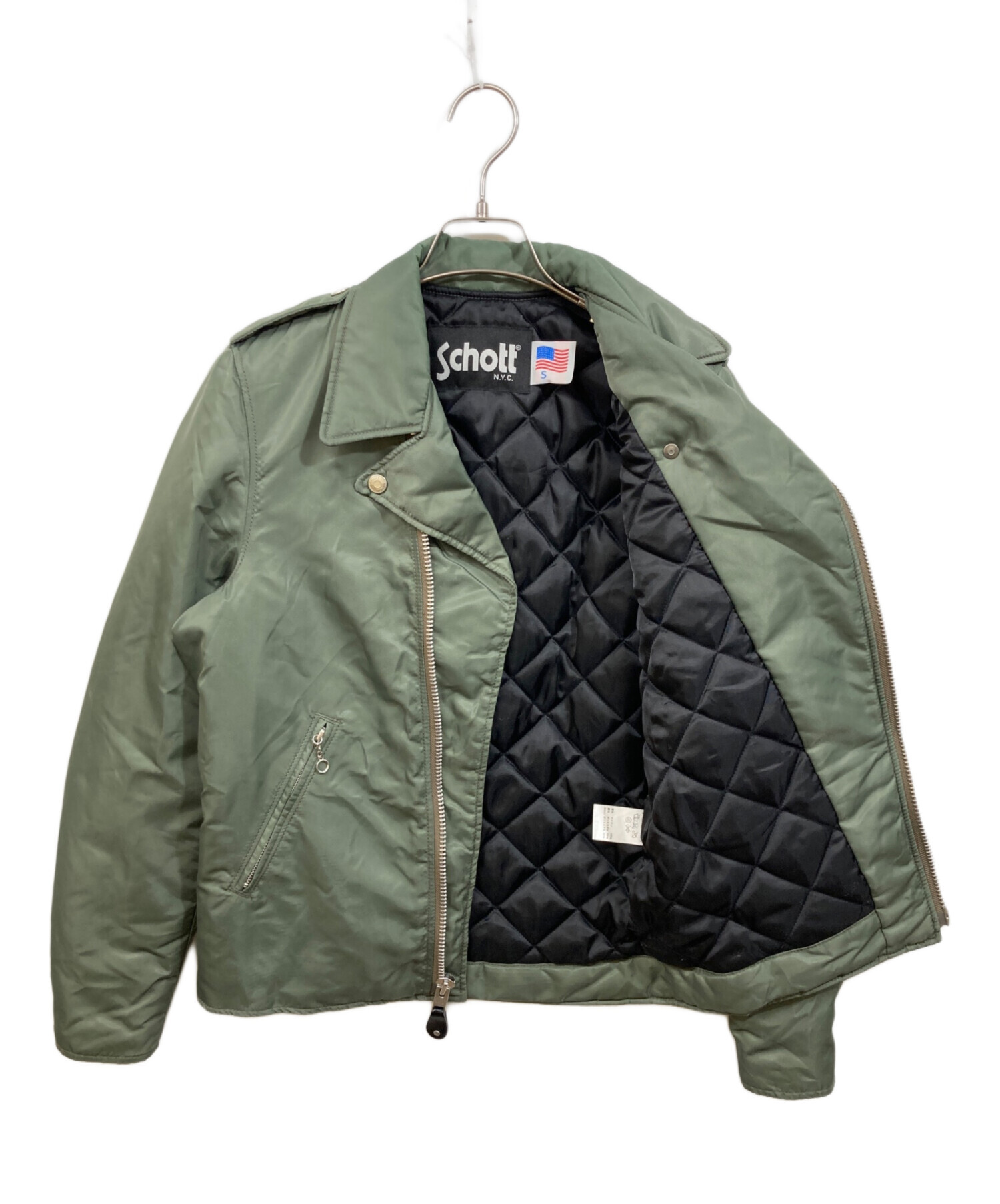 中古・古着通販】Schott (ショット) ナイロンライダースジャケット