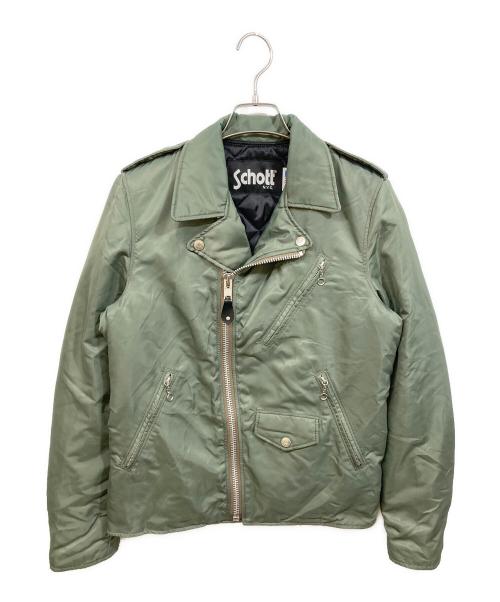SCHOTT ナイロンジャケット　ライダース 中古・古着通販】Schott (ショット) ナイロンライダースジャケット