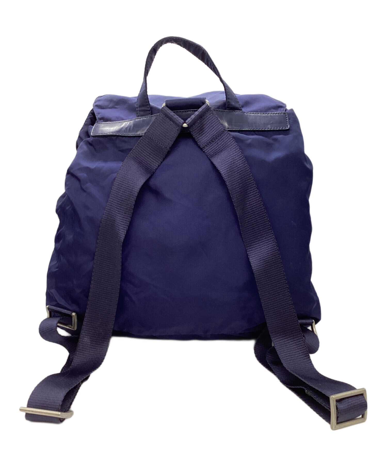 PRADAプラダ TESSUTO MONTAG 三角ロゴ バックパック ネイビー PRADAプラダ TESSUTO MONTAG 三角ロゴ バックパック ネイビー