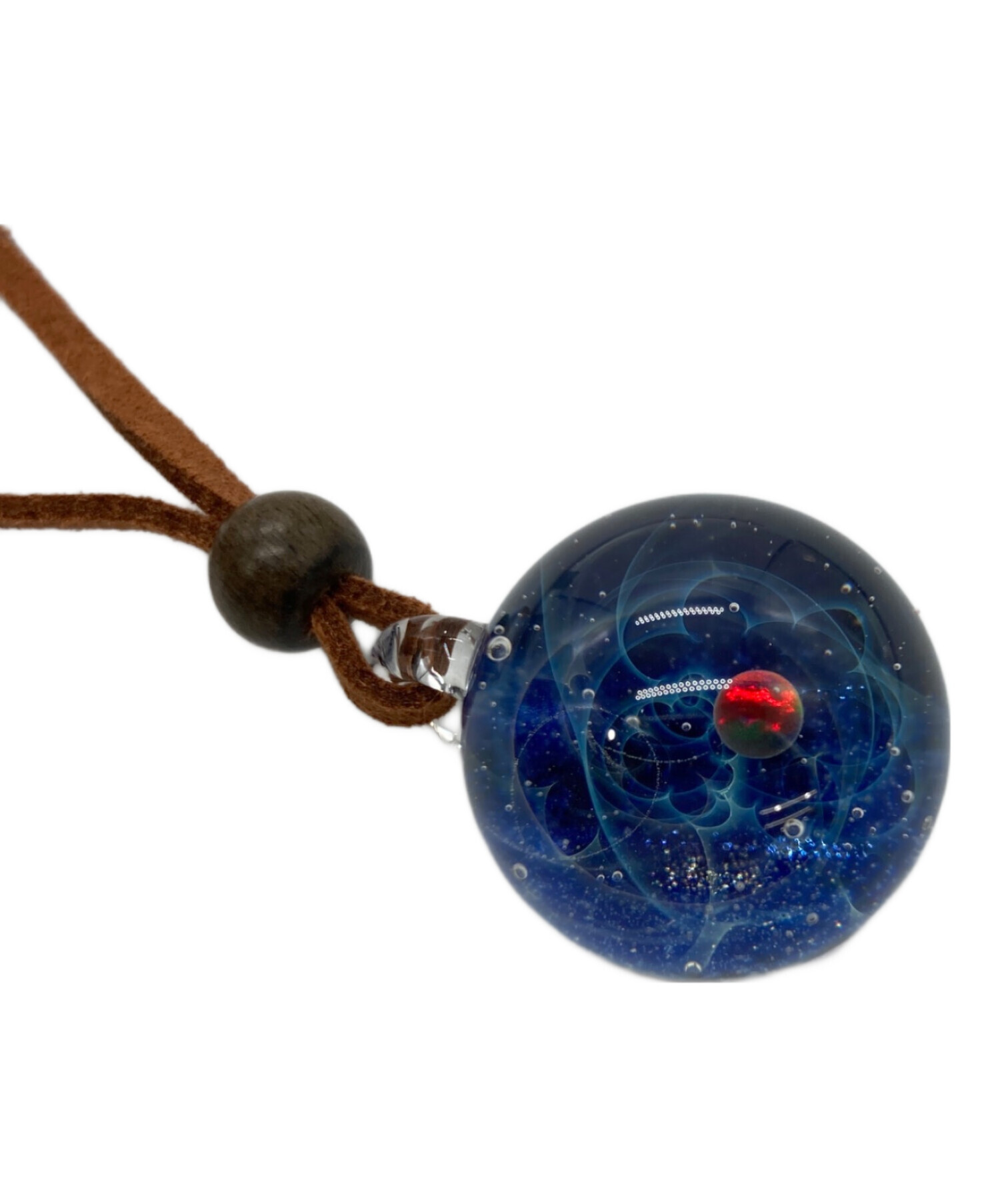 中古・古着通販】+α (プラスアルファ) 宇宙ガラスネックレス ブルー 