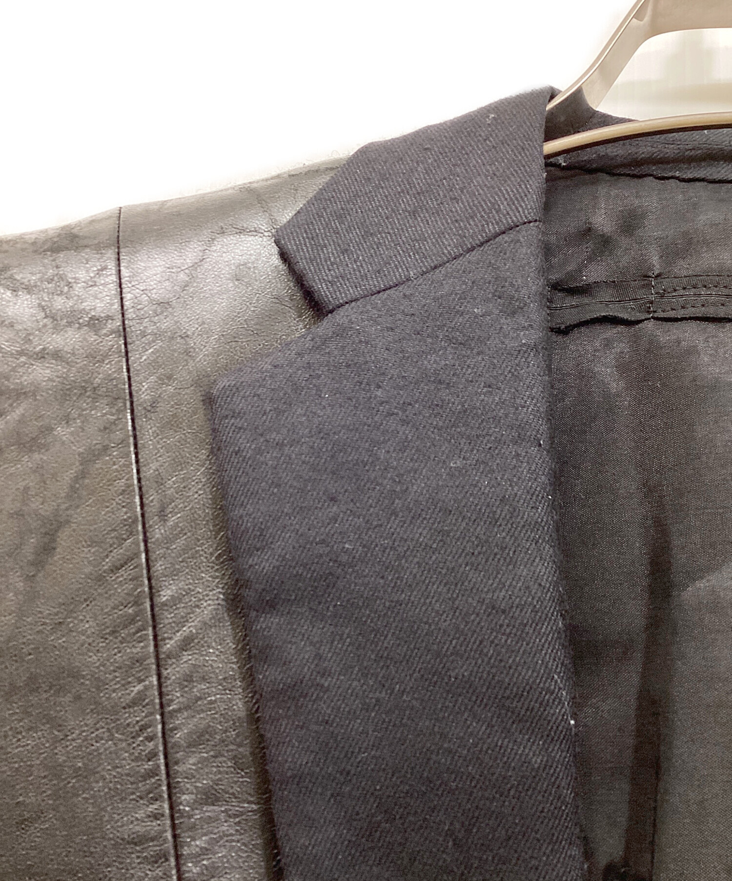 中古・古着通販】JULIUS (ユリウス) ラムレザー切り替えジャケット 