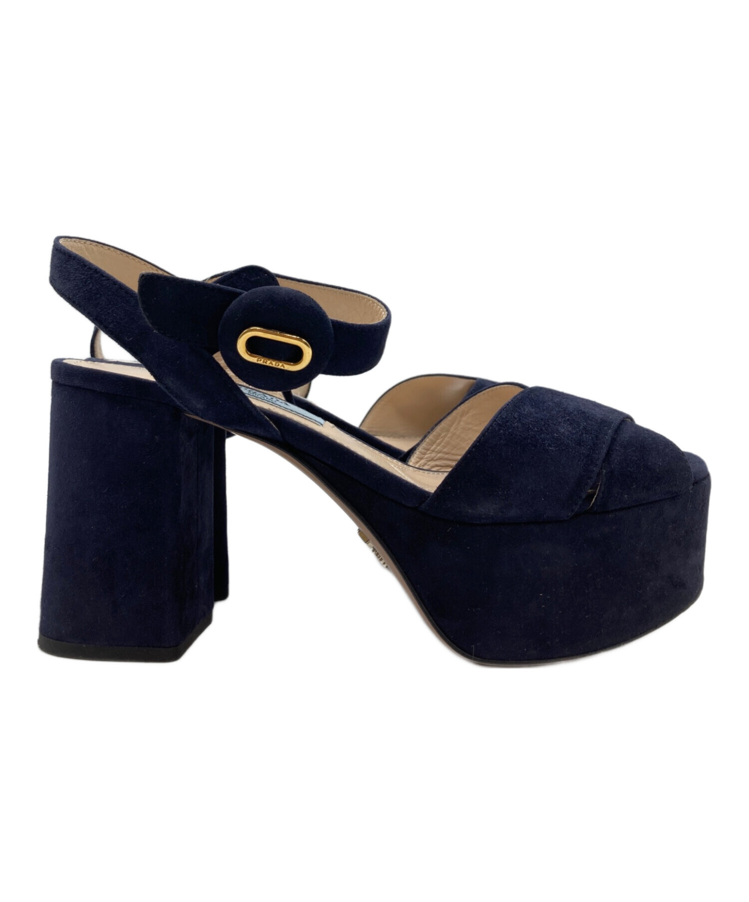 中古・古着通販】PRADA (プラダ) スウェードクロスストラップ 中古・古着通販】PRADA (プラダ) スウェードクロスストラップ