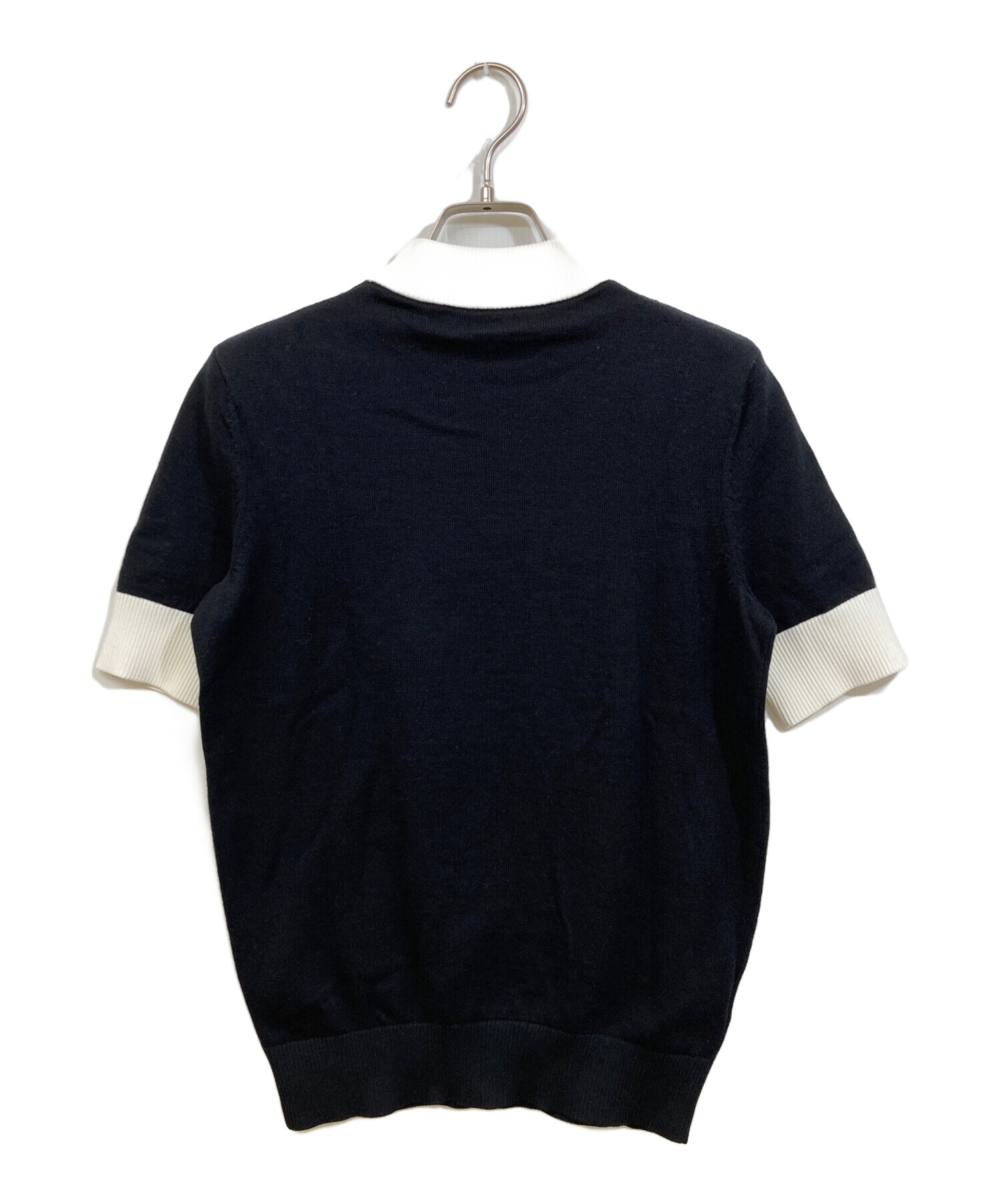 未使用✨FREDPERRY フレッドペリー 半袖ニット 鹿の子 UK10白 レア 中古・古着通販】FRED PERRY (フレッドペリー) 半袖ニット ブラック
