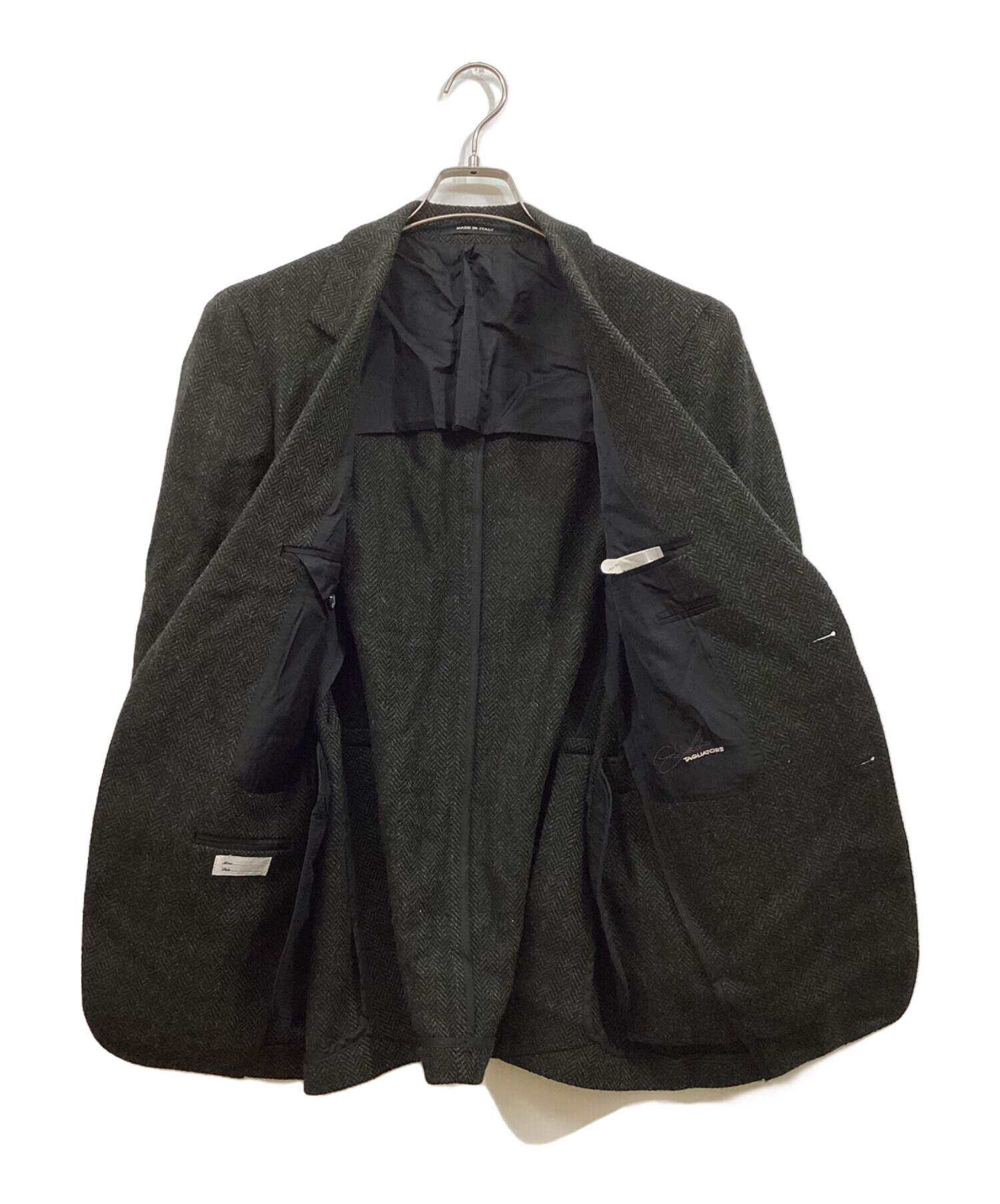タリアトーレ テーラードジャケット 灰系XL ツイードカラーネップヘリンボーン 中古・古着通販】TAGLIATORE (タリアトーレ) ヘリンボーン カラー