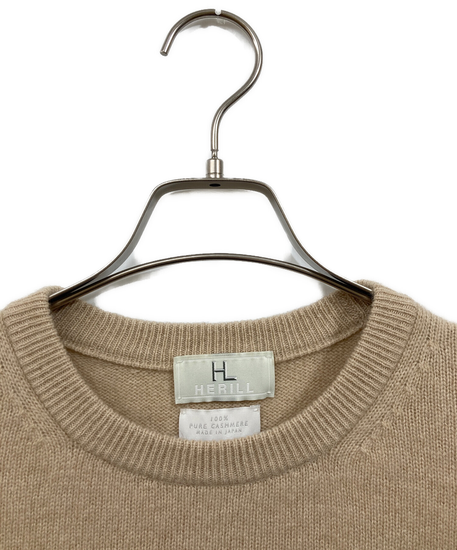 中古・古着通販】HERILL (ヘリル) カシミヤニット ベージュ サイズ:2
