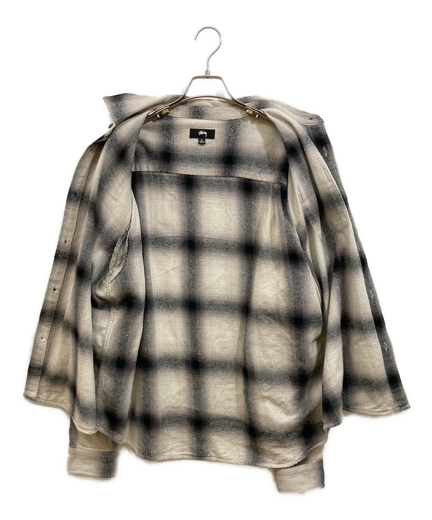 中古・古着通販】stussy (ステューシー) Hellshire Plaid Shirt グレー