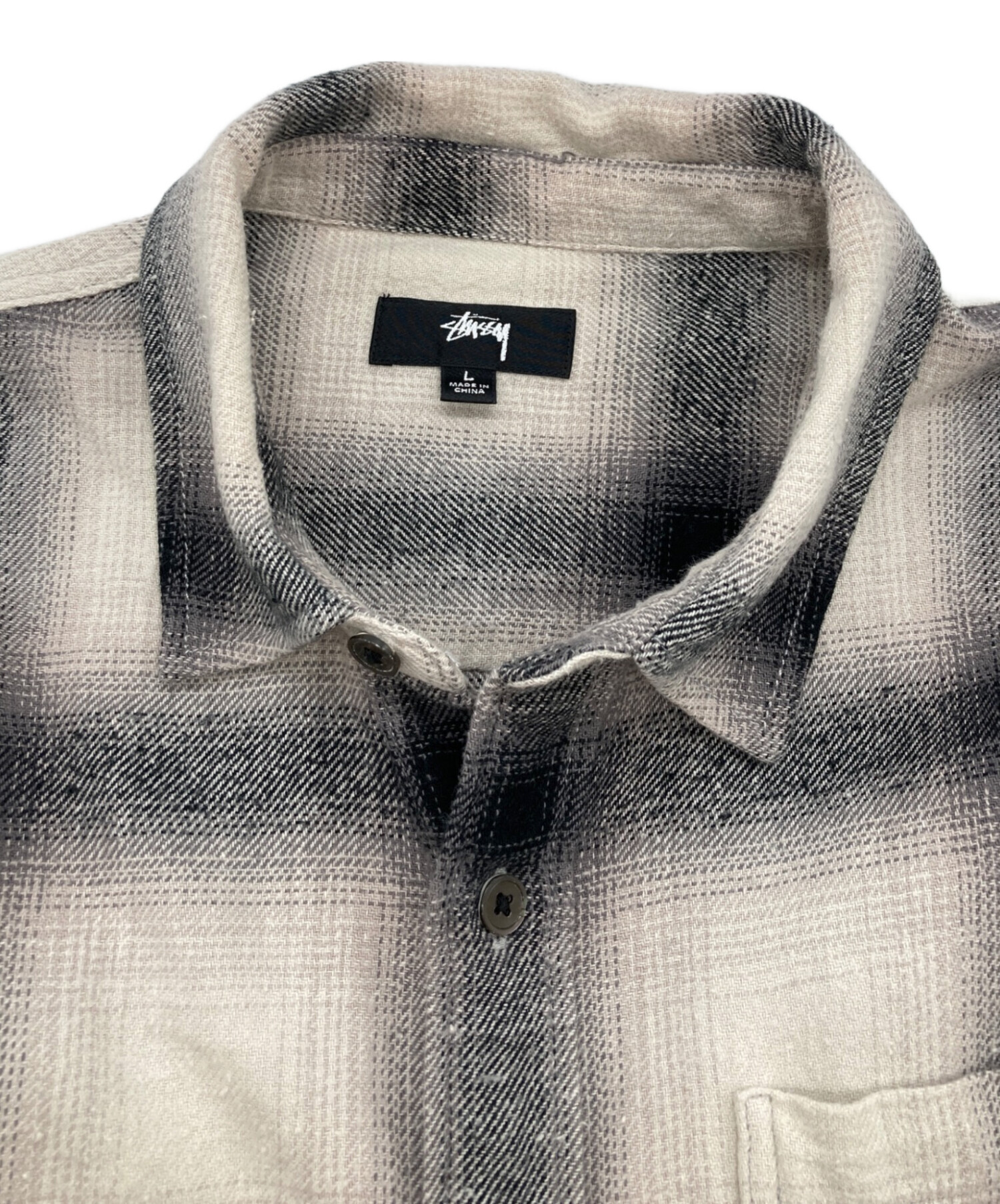 中古・古着通販】stussy (ステューシー) Hellshire Plaid Shirt グレー