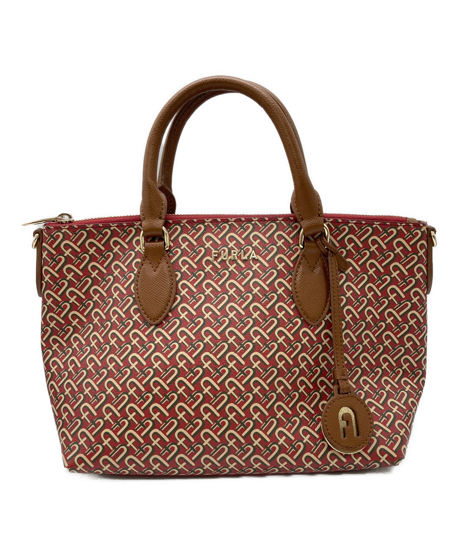 中古・古着通販】FURLA (フルラ) ミネルヴァ 総柄 レザー 2WAY 